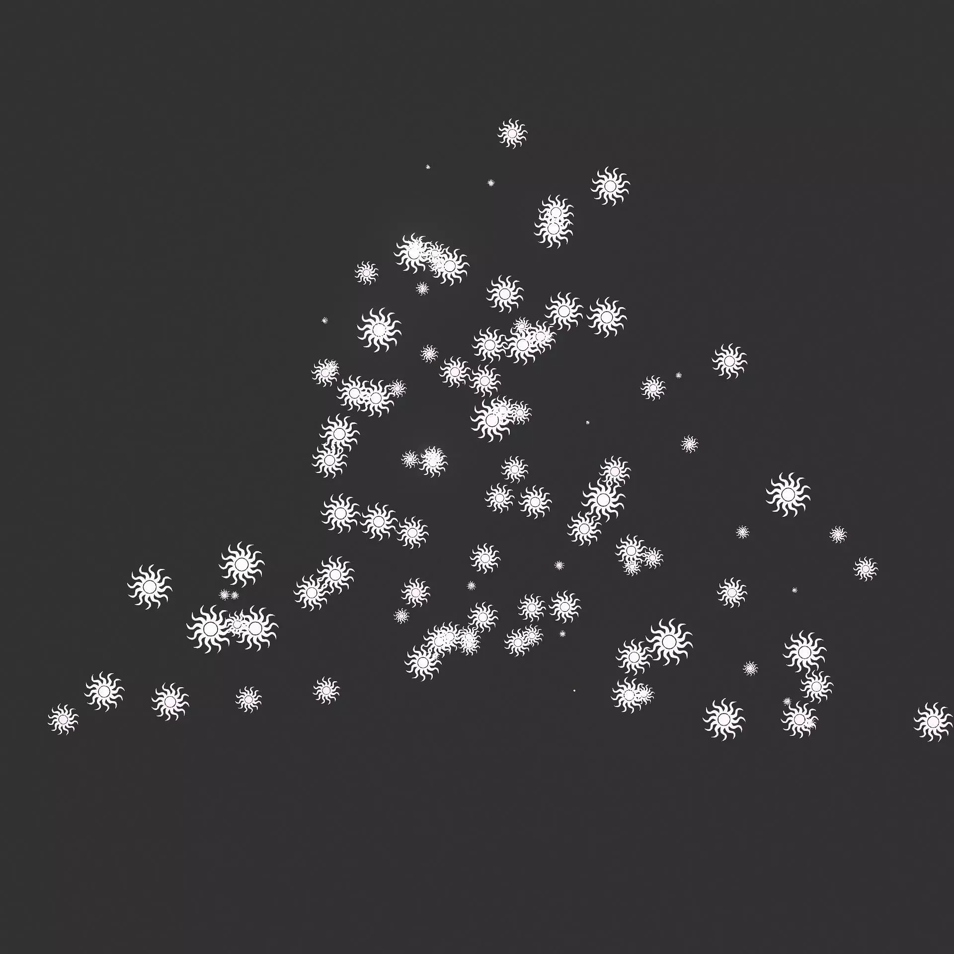 Pyramid sun symbol particle 3D model_0