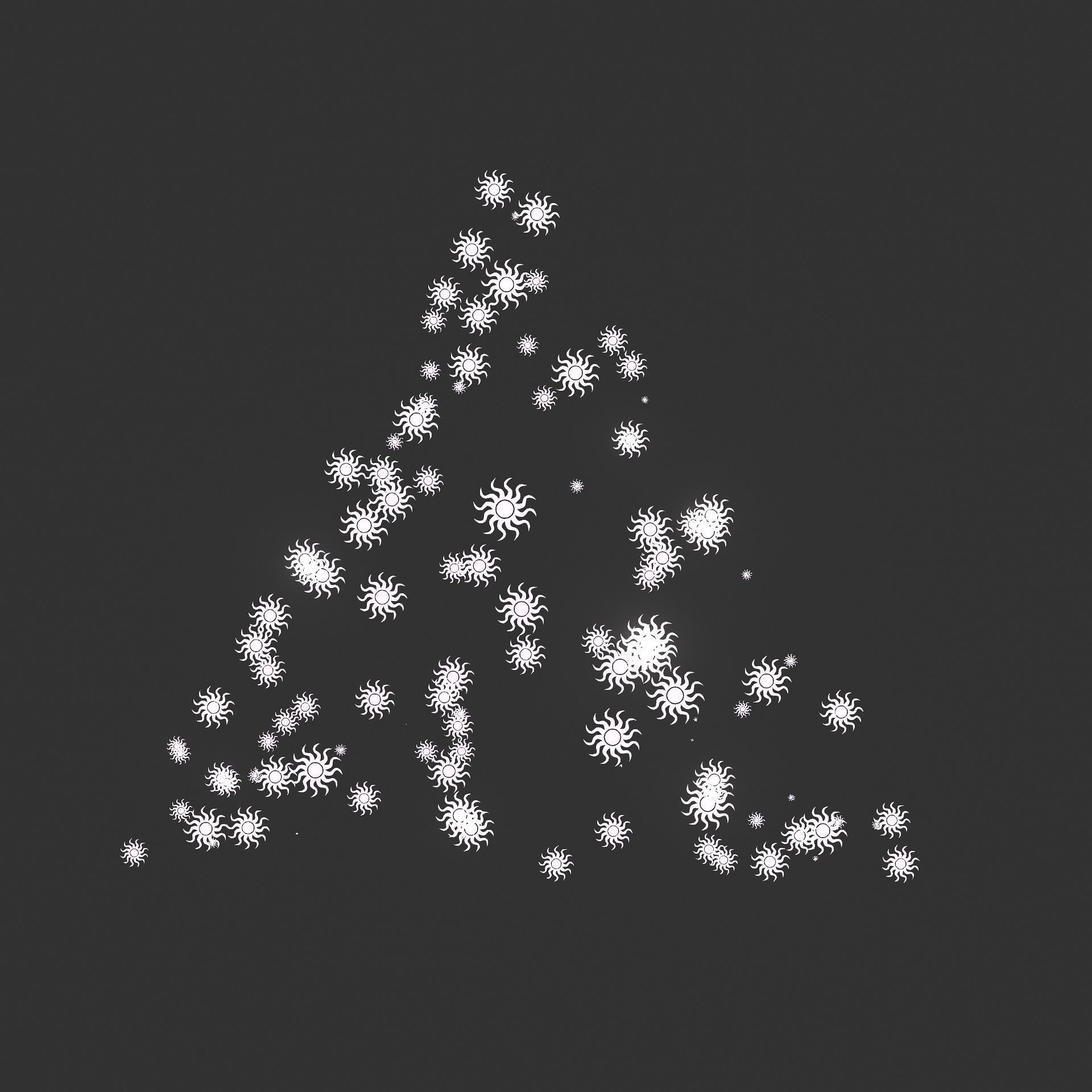 Pyramid sun symbol particle 3D model_3