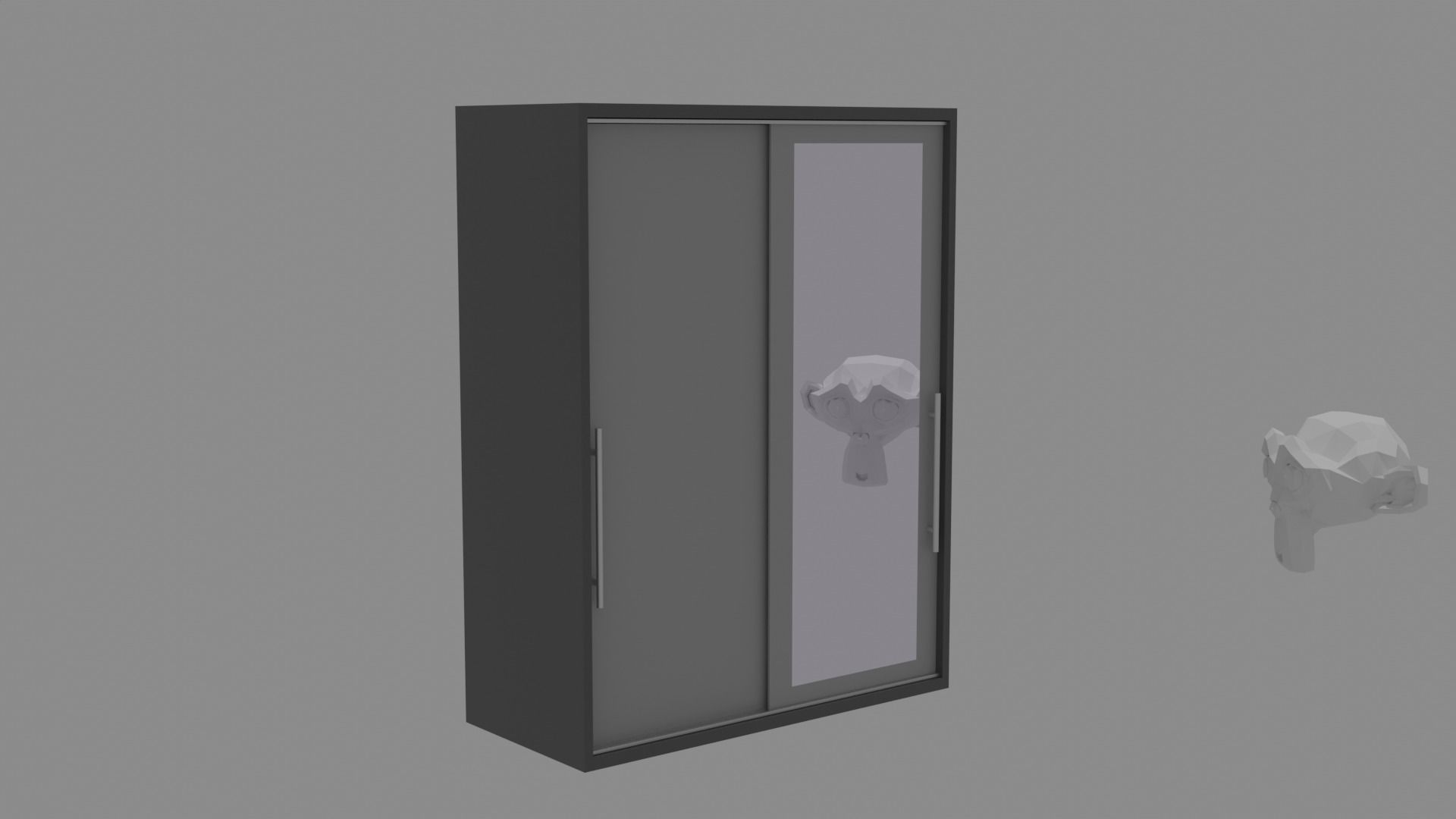 Wardrobe with drawers Free 3D model_3