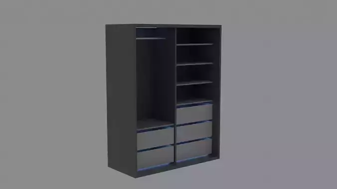 Wardrobe with drawers