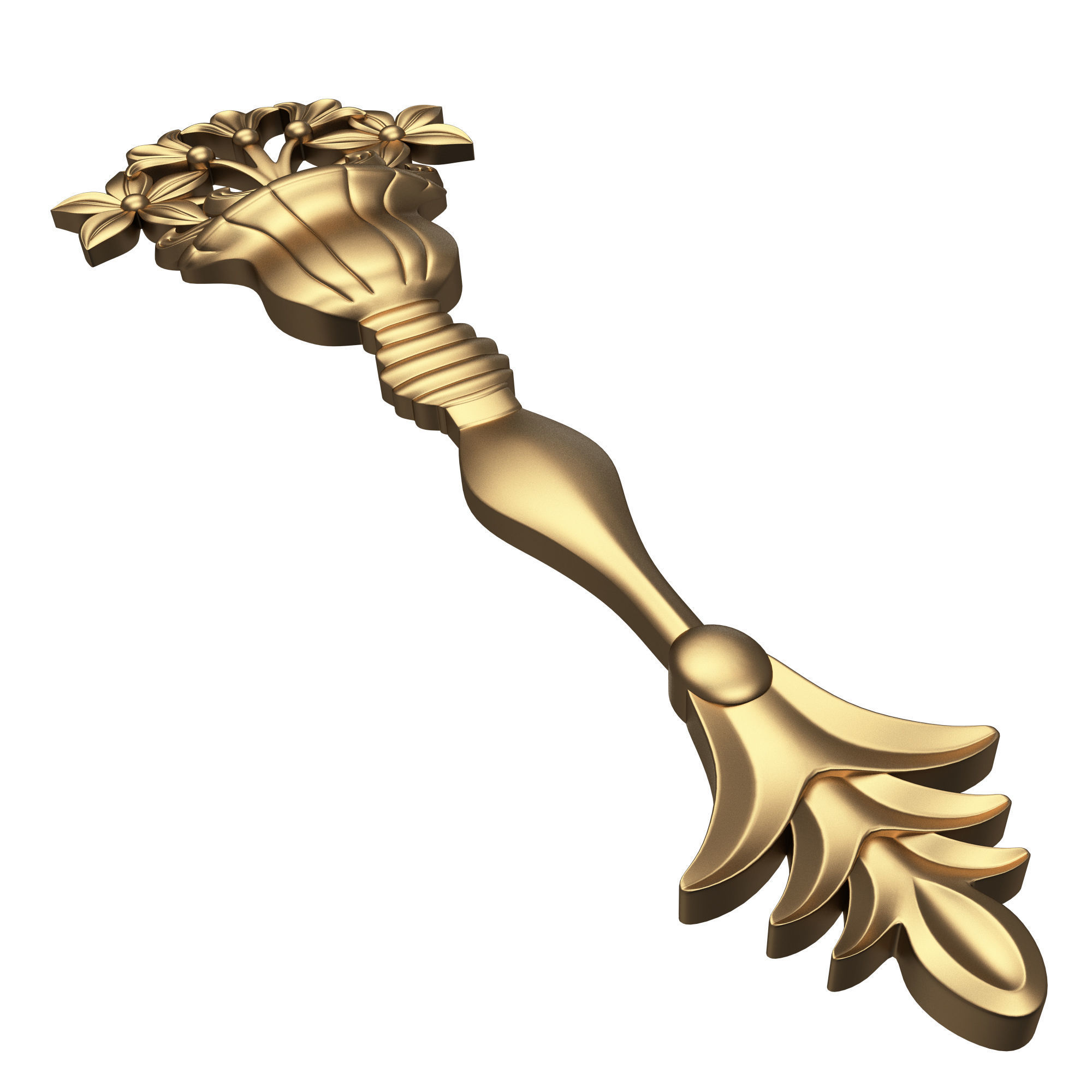 Carved Flower Decor 03 Low-poly 3D model_5