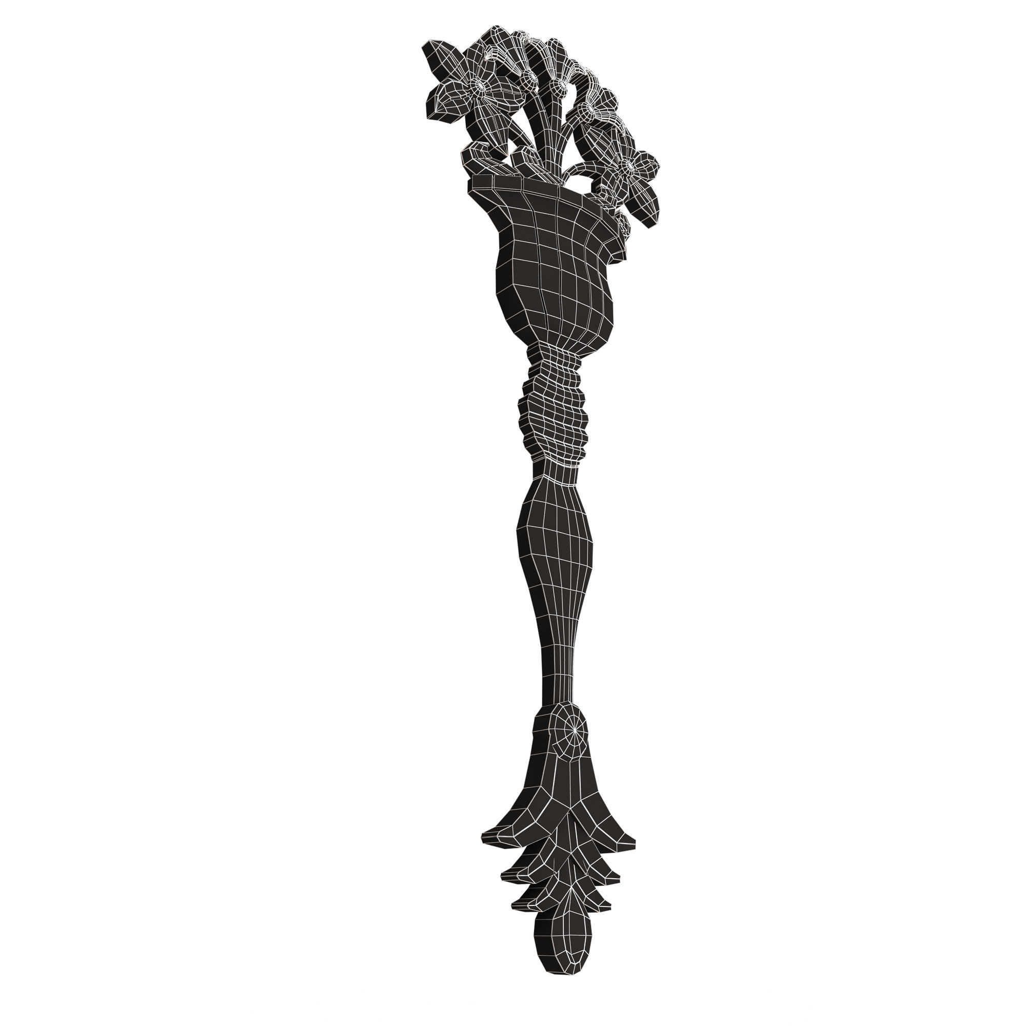 Carved Flower Decor 03 Low-poly 3D model_15