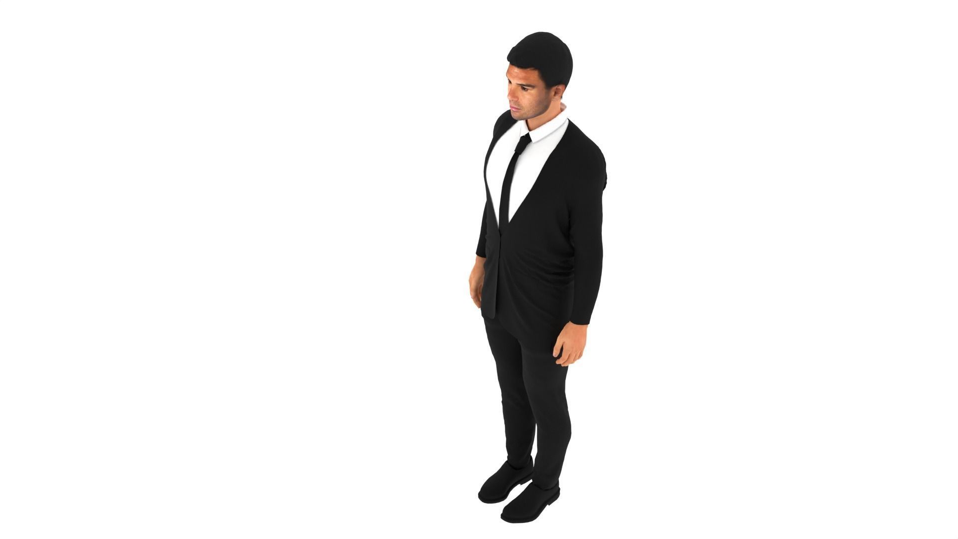 Casemiro man in tuxedo Low-poly 3D model_7