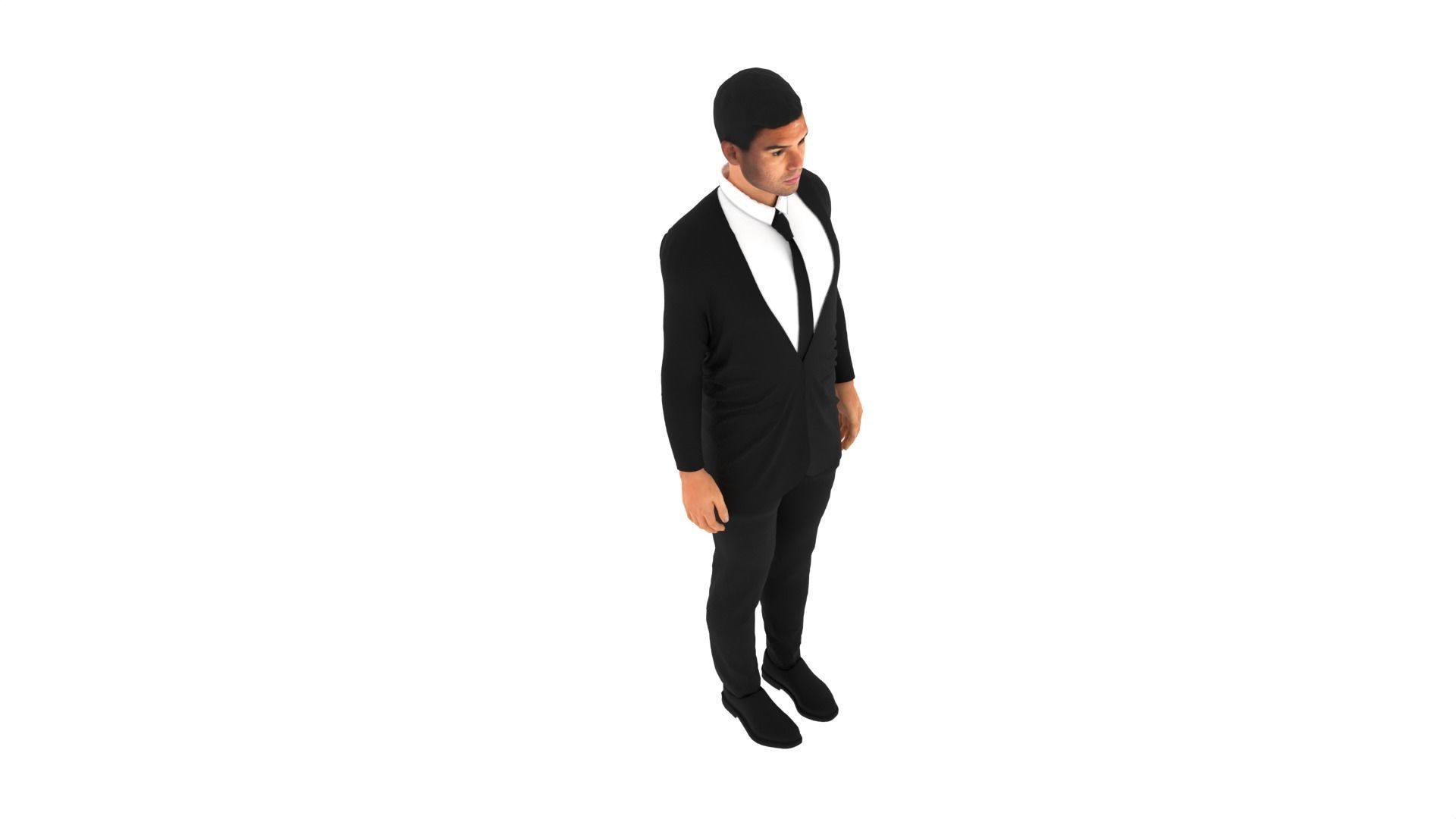 Casemiro man in tuxedo Low-poly 3D model_6