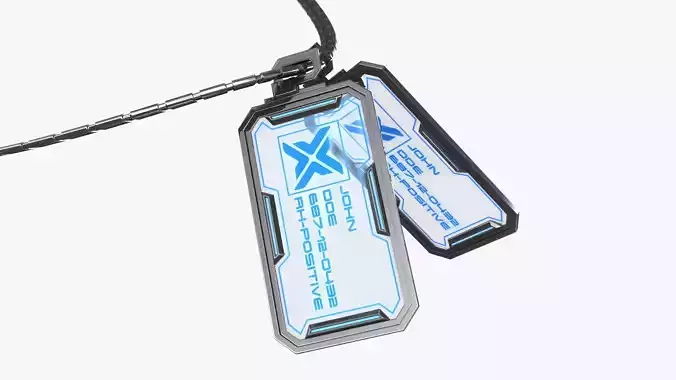Sci-fi Holotags 3D model