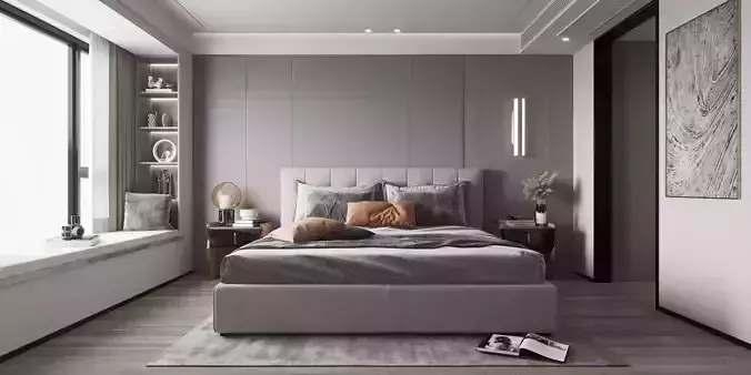 grey bedroom