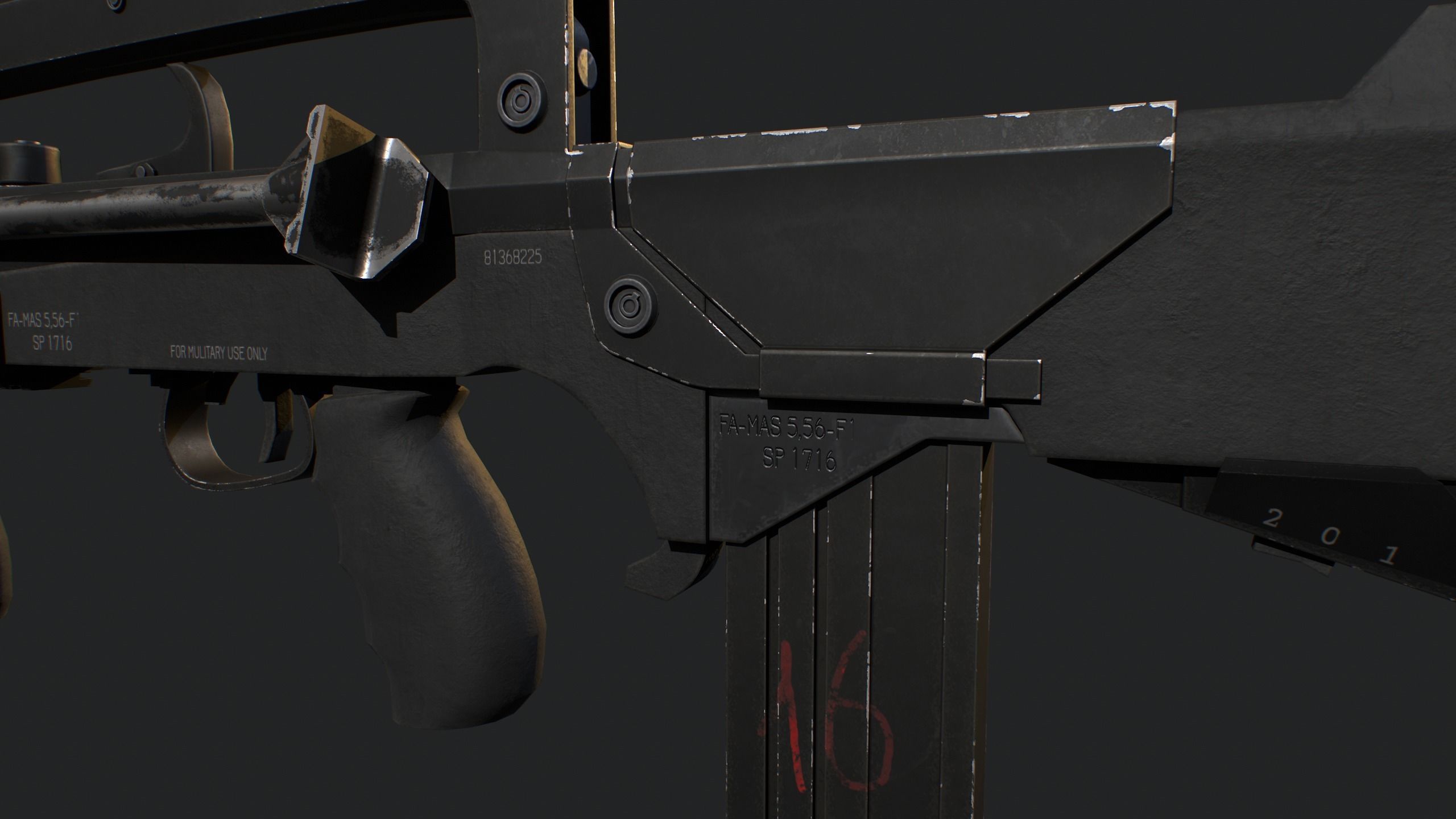 Famas F1 Free low-poly 3D model_4