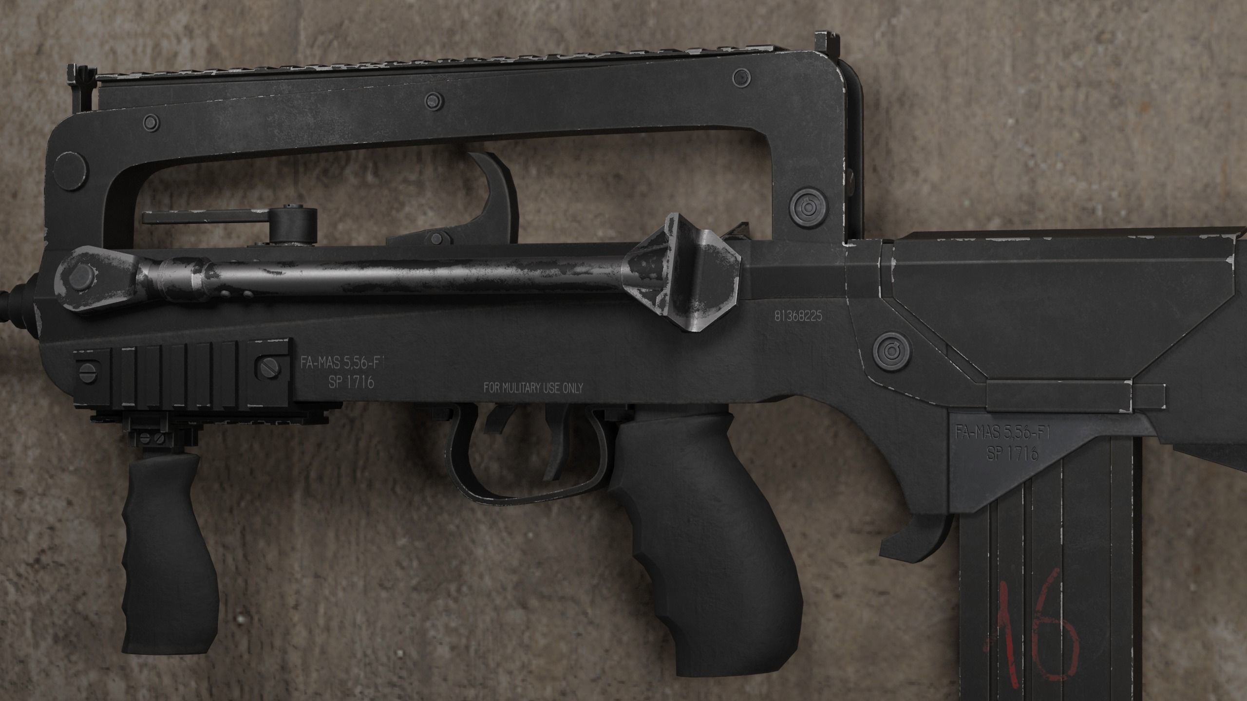 Famas F1 Free low-poly 3D model_2