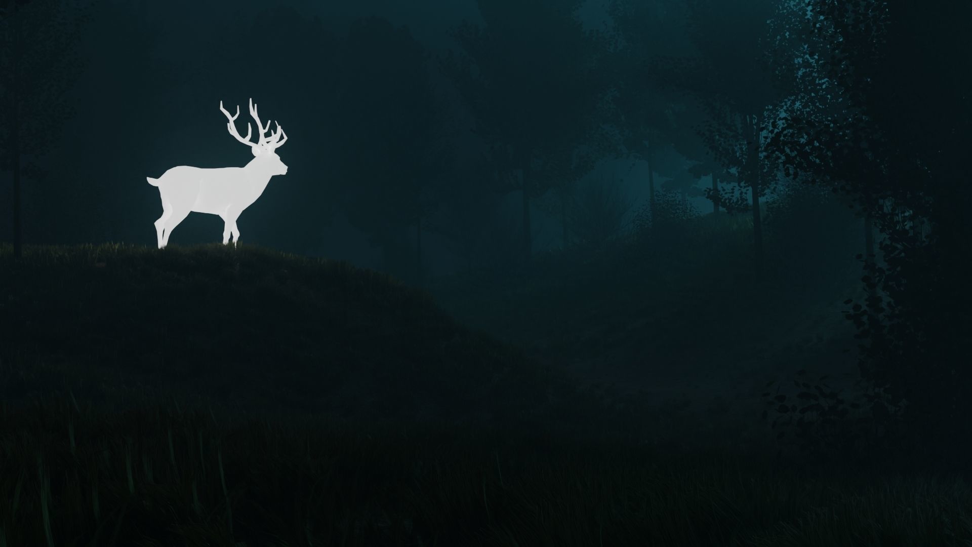 deer in the forest PBR 3D model_1