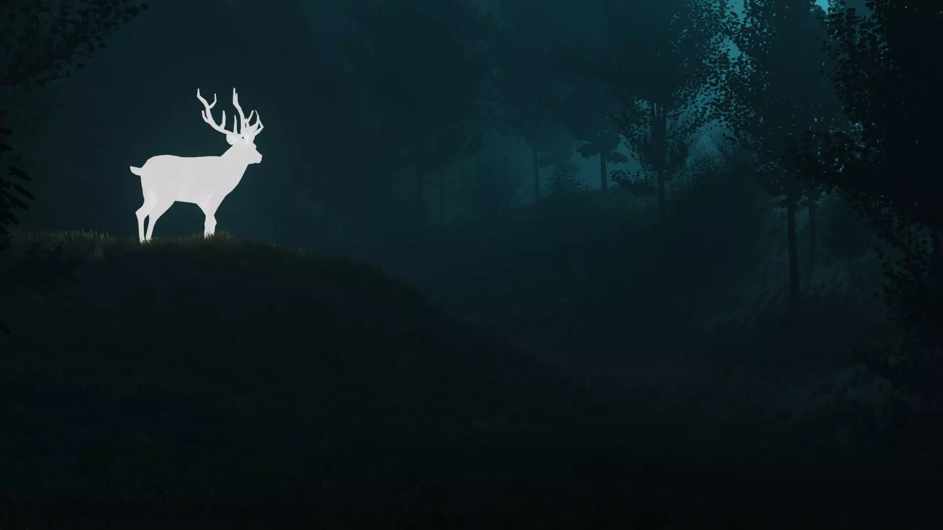 deer in the forest PBR 3D model_0