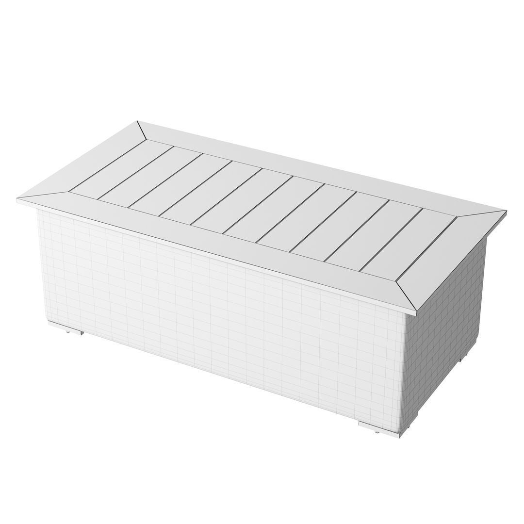 OVE Victoria 4 pieces Conversation Set Table 3D model_7