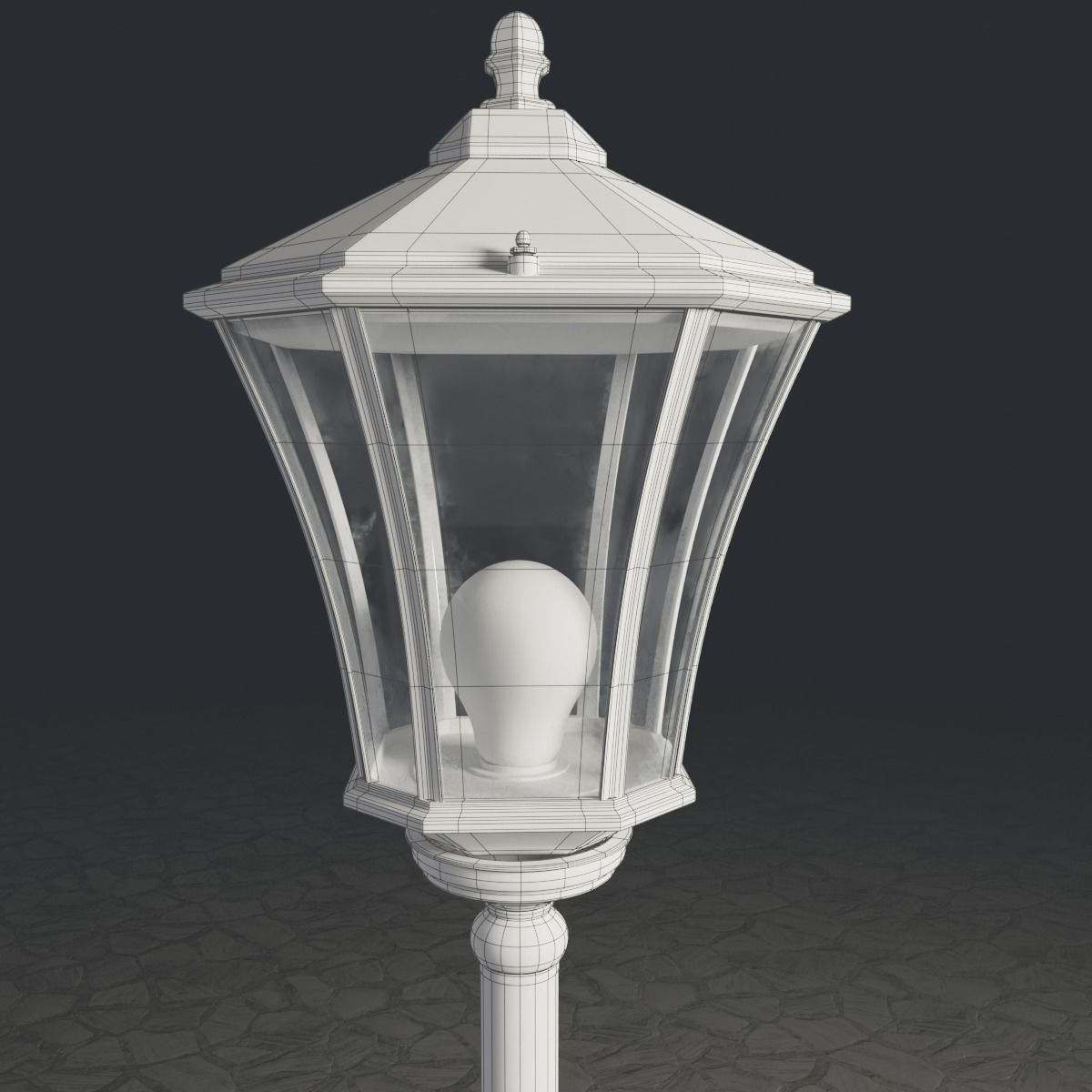 Standart Stret Lamp Free 3D model_6
