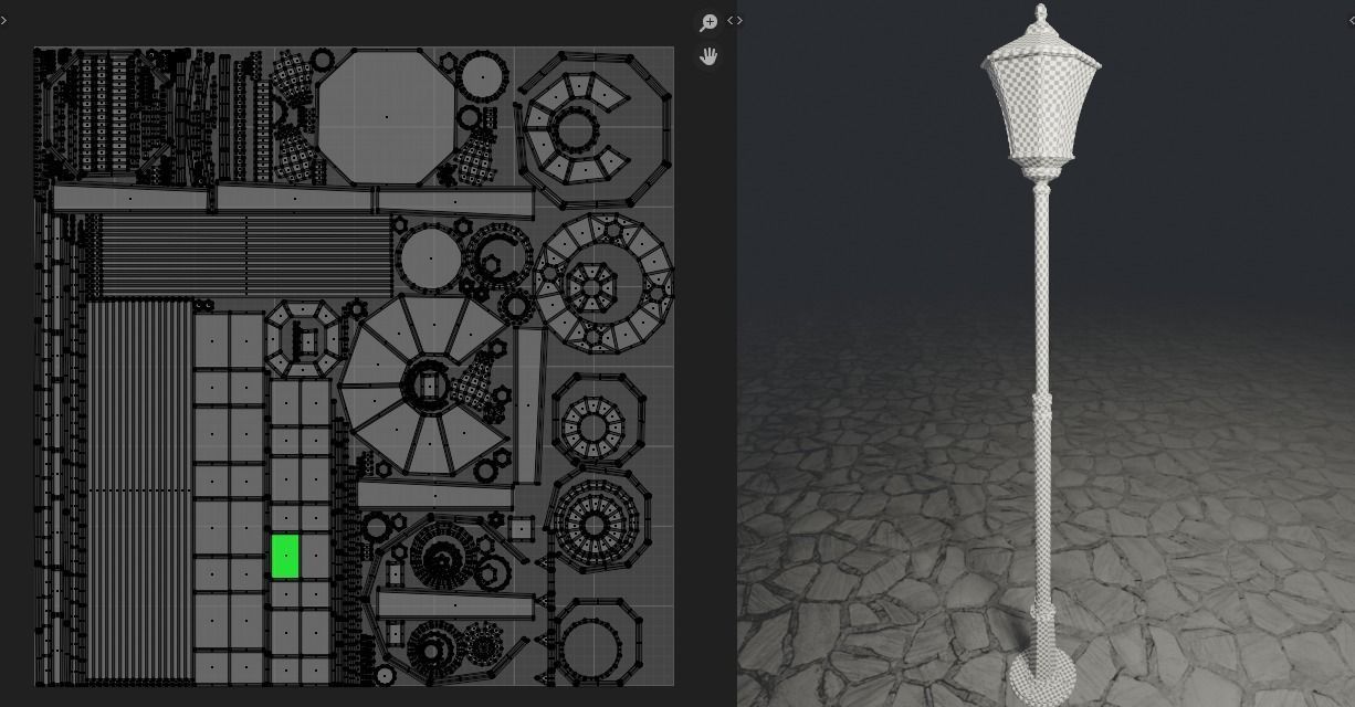 Standart Stret Lamp Free 3D model_7