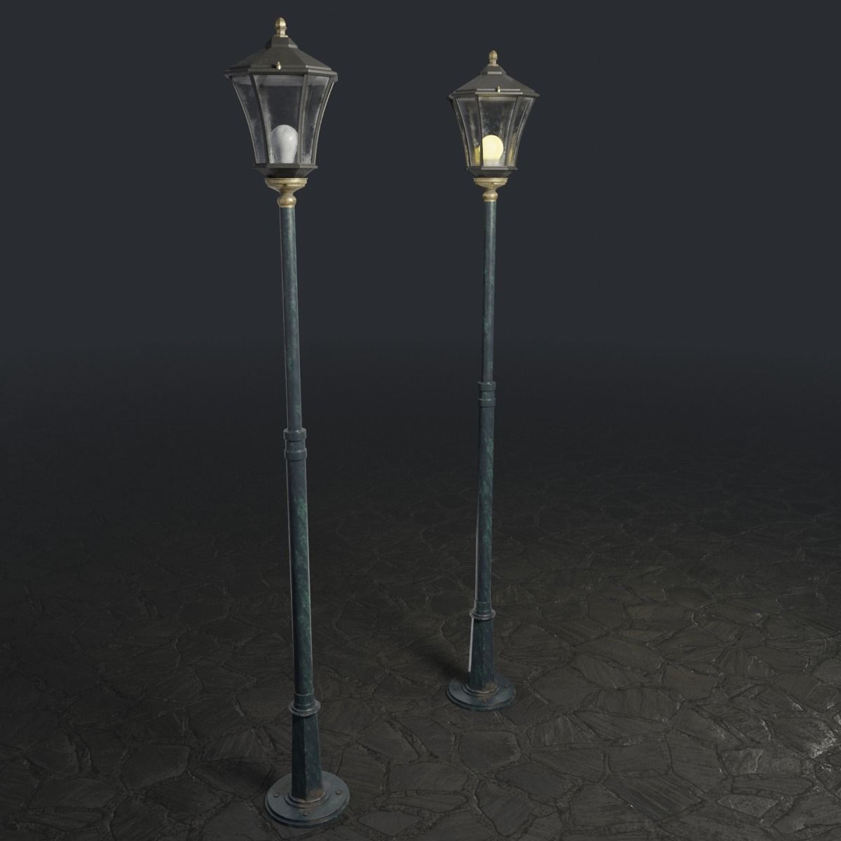 Standart Stret Lamp Free 3D model_2