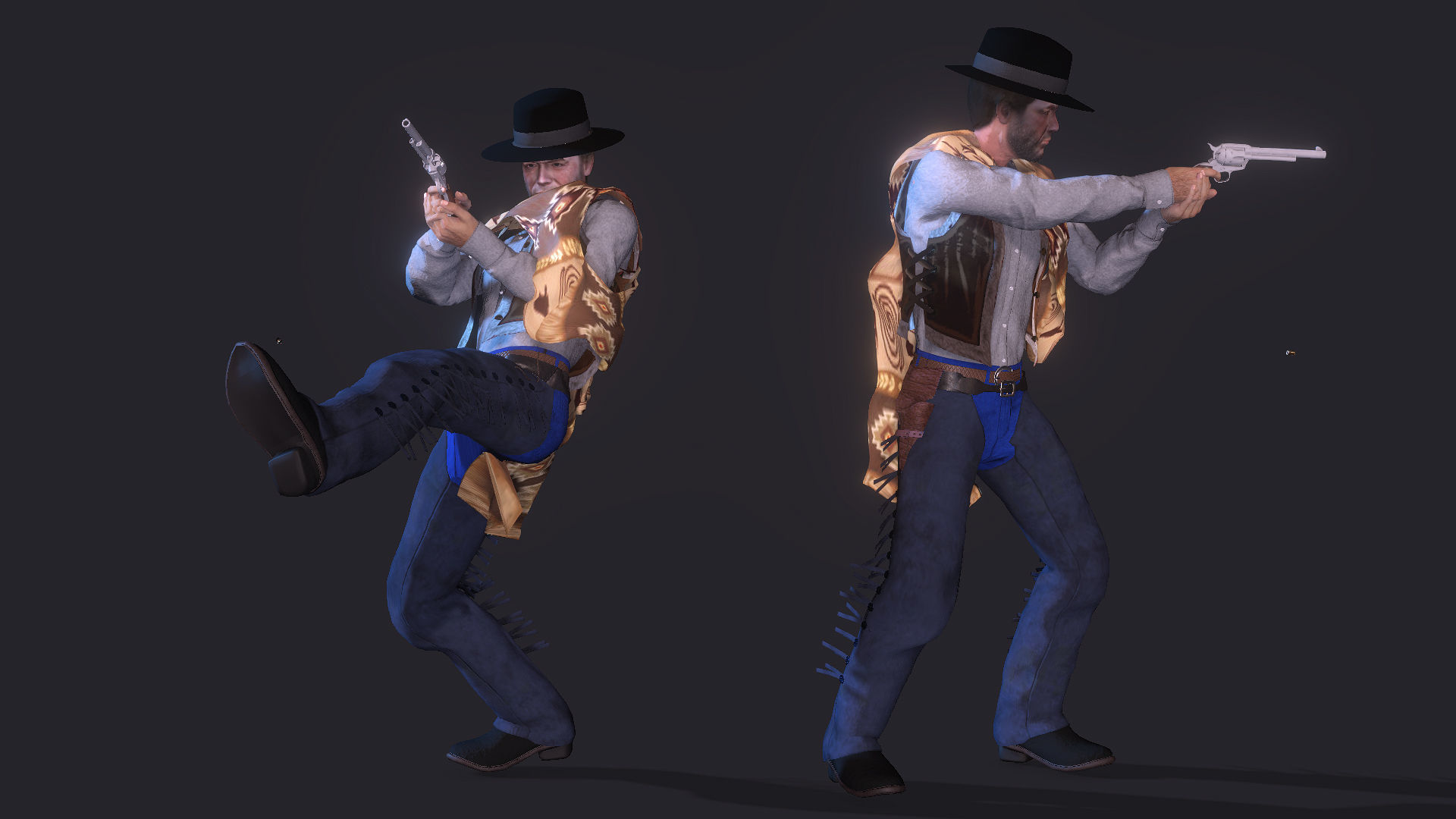 Cowboy High quality character full Rigged and Animated  3D model_7
