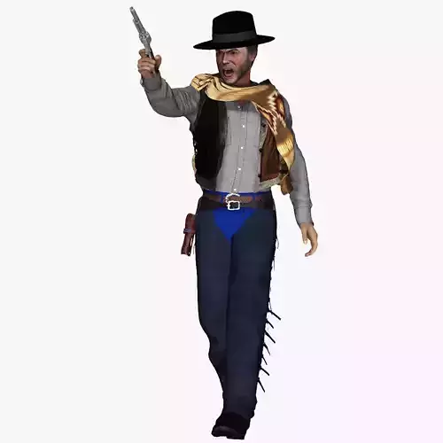 Cowboy High quality character full Rigged and Animated 