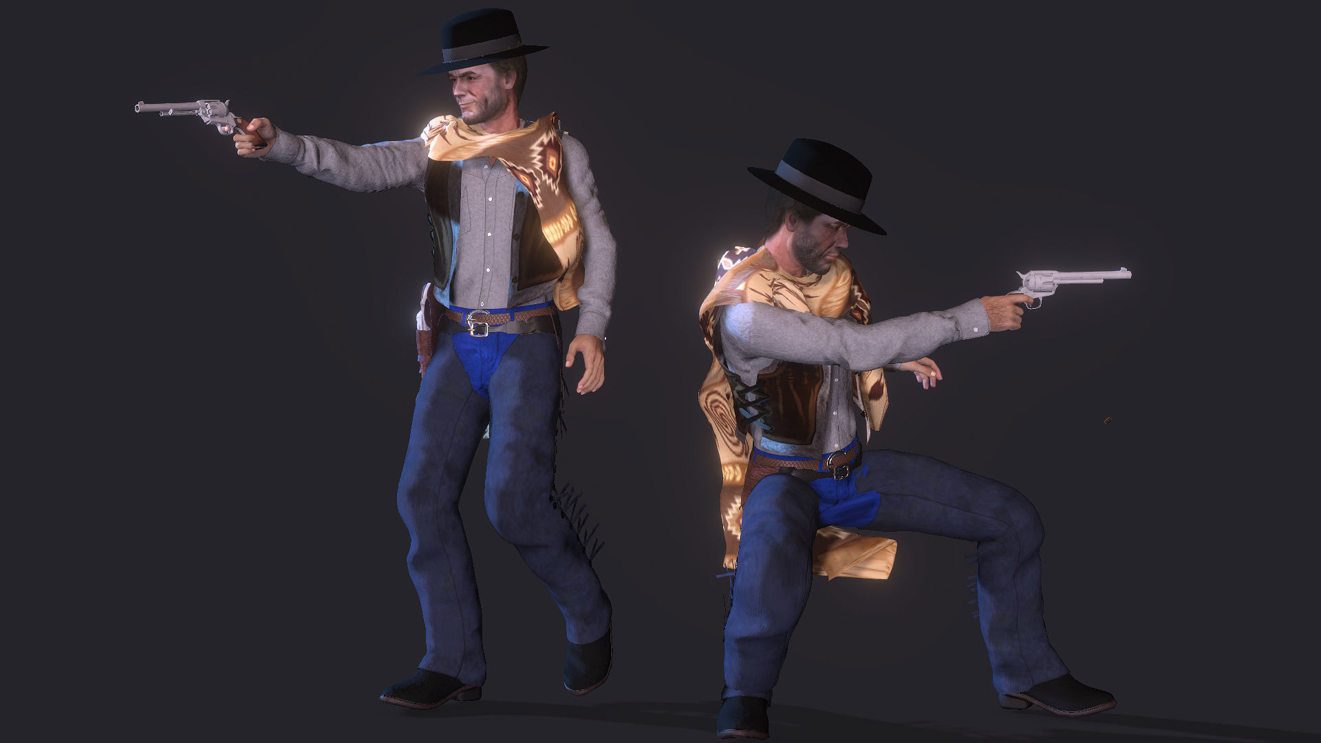 Cowboy High quality character full Rigged and Animated  3D model_4