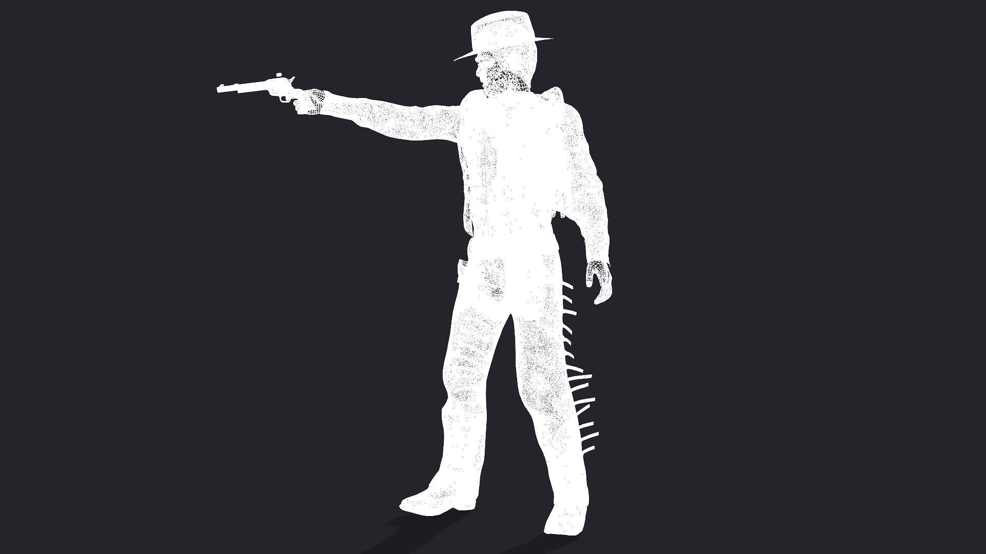 Cowboy High quality character full Rigged and Animated  3D model_9