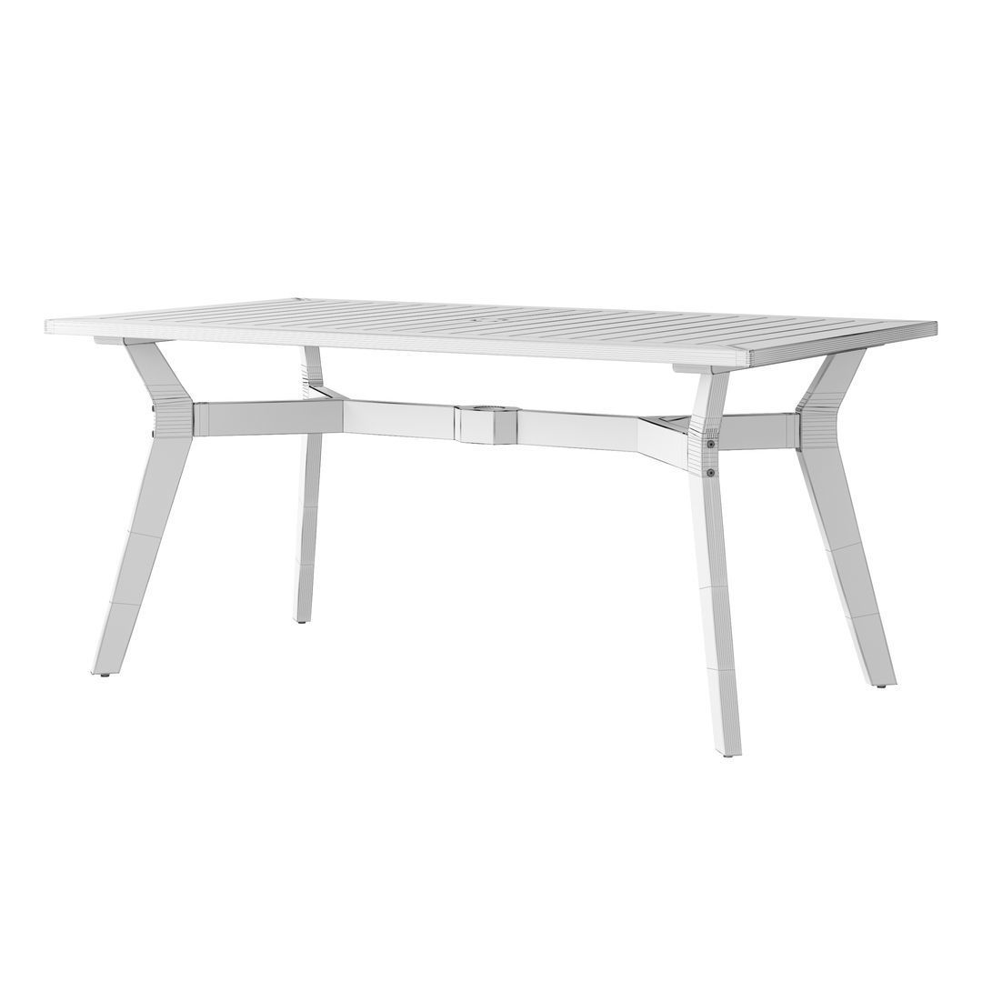 OVE Quinn 7 Piece Dining Set Table 3D model_1