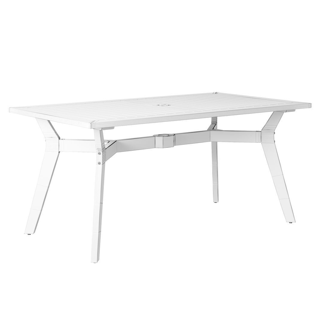 OVE Quinn 7 Piece Dining Set Table 3D model_5