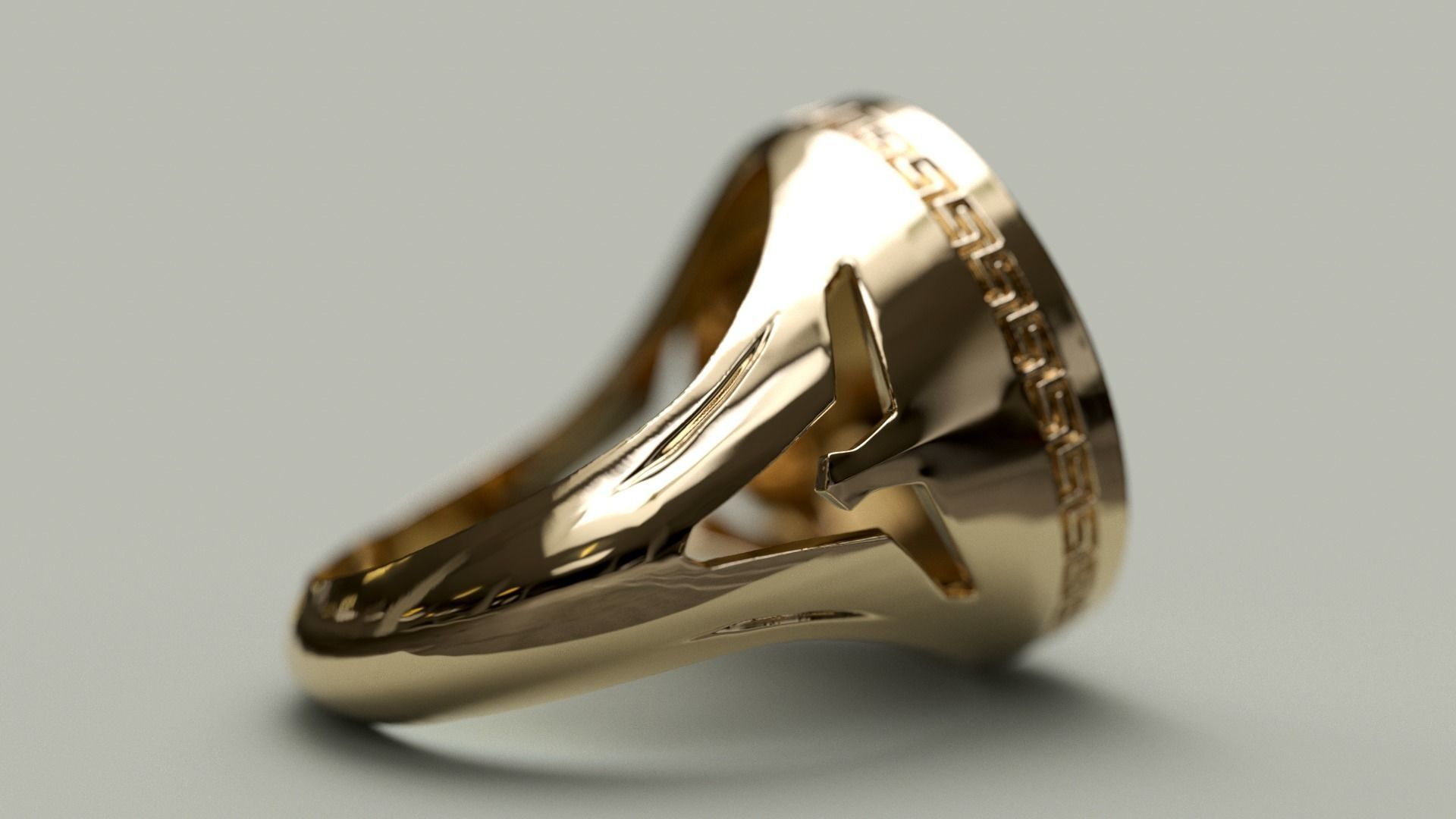 Sovereign ring high poly 3D print model 3D print model_5