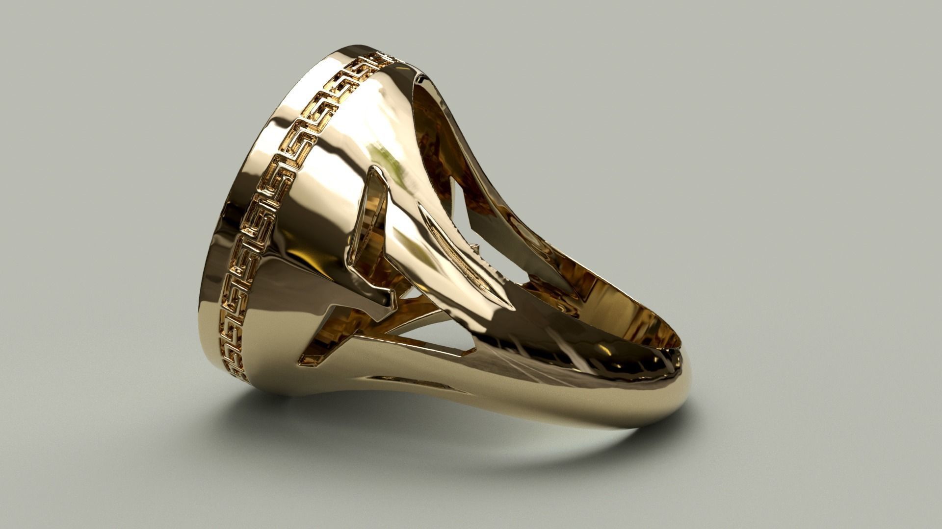Sovereign ring high poly 3D print model 3D print model_4