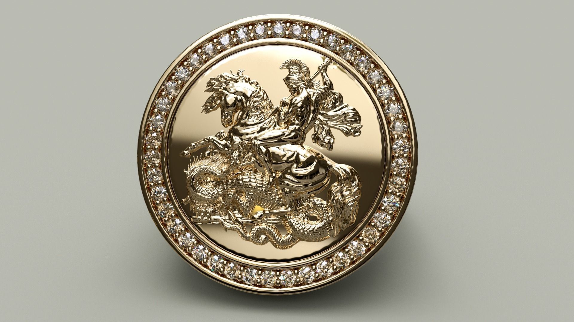 Sovereign ring high poly 3D print model 3D print model_3