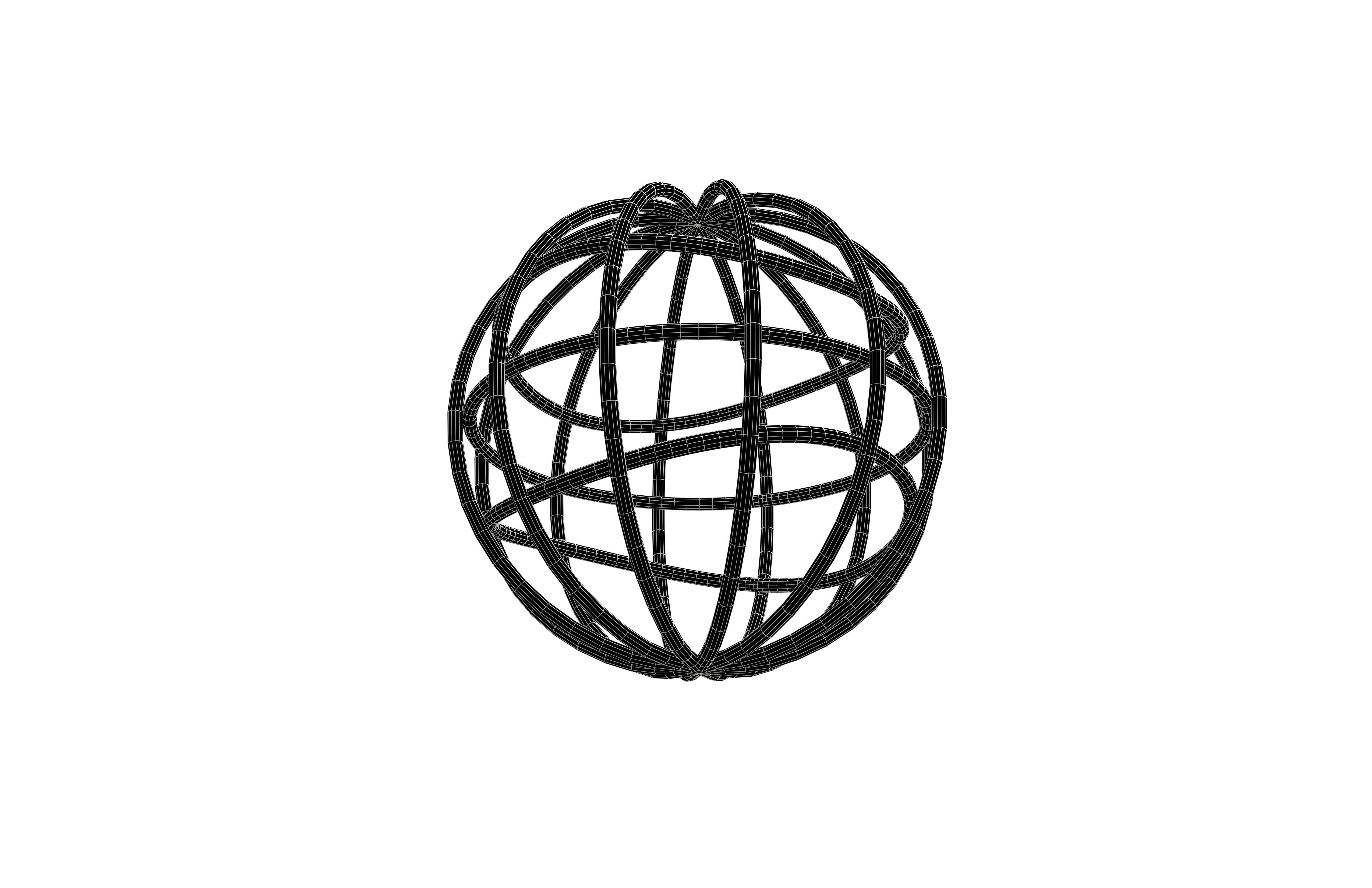 IOS 5 1 Globe with Meridians v1 001 Low-poly 3D model_7