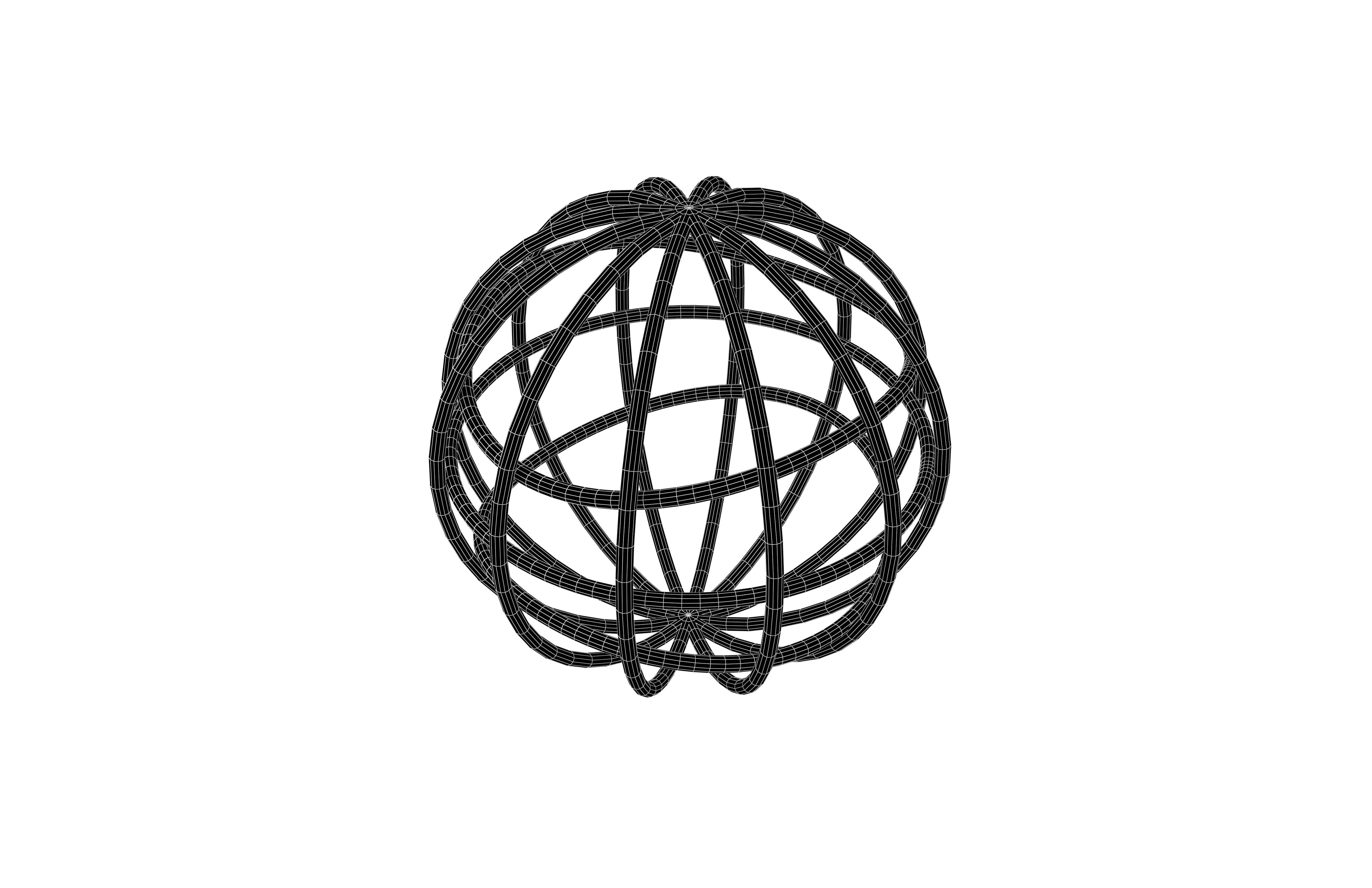 IOS 5 1 Globe with Meridians v1 001 Low-poly 3D model_6