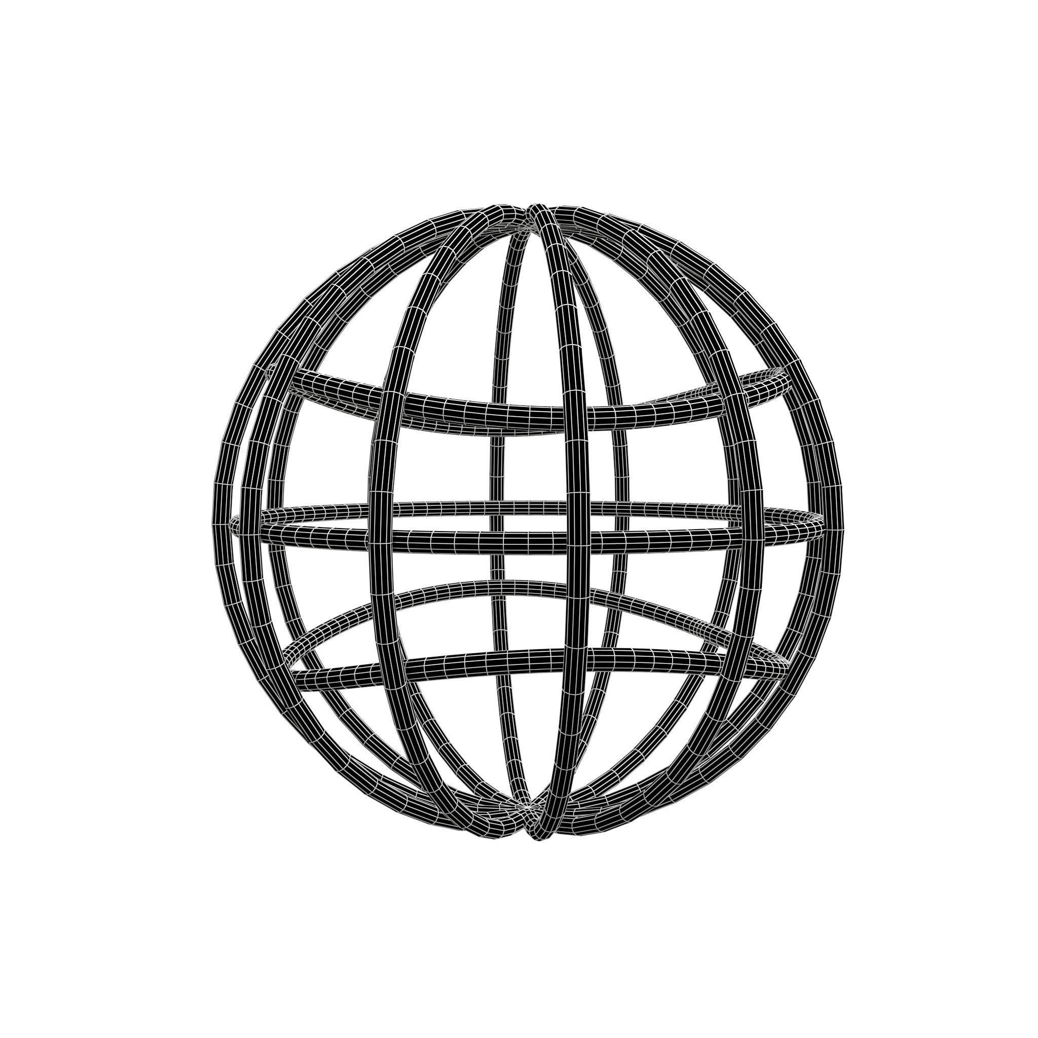 IOS 5 1 Globe with Meridians v1 002 Low-poly 3D model_4