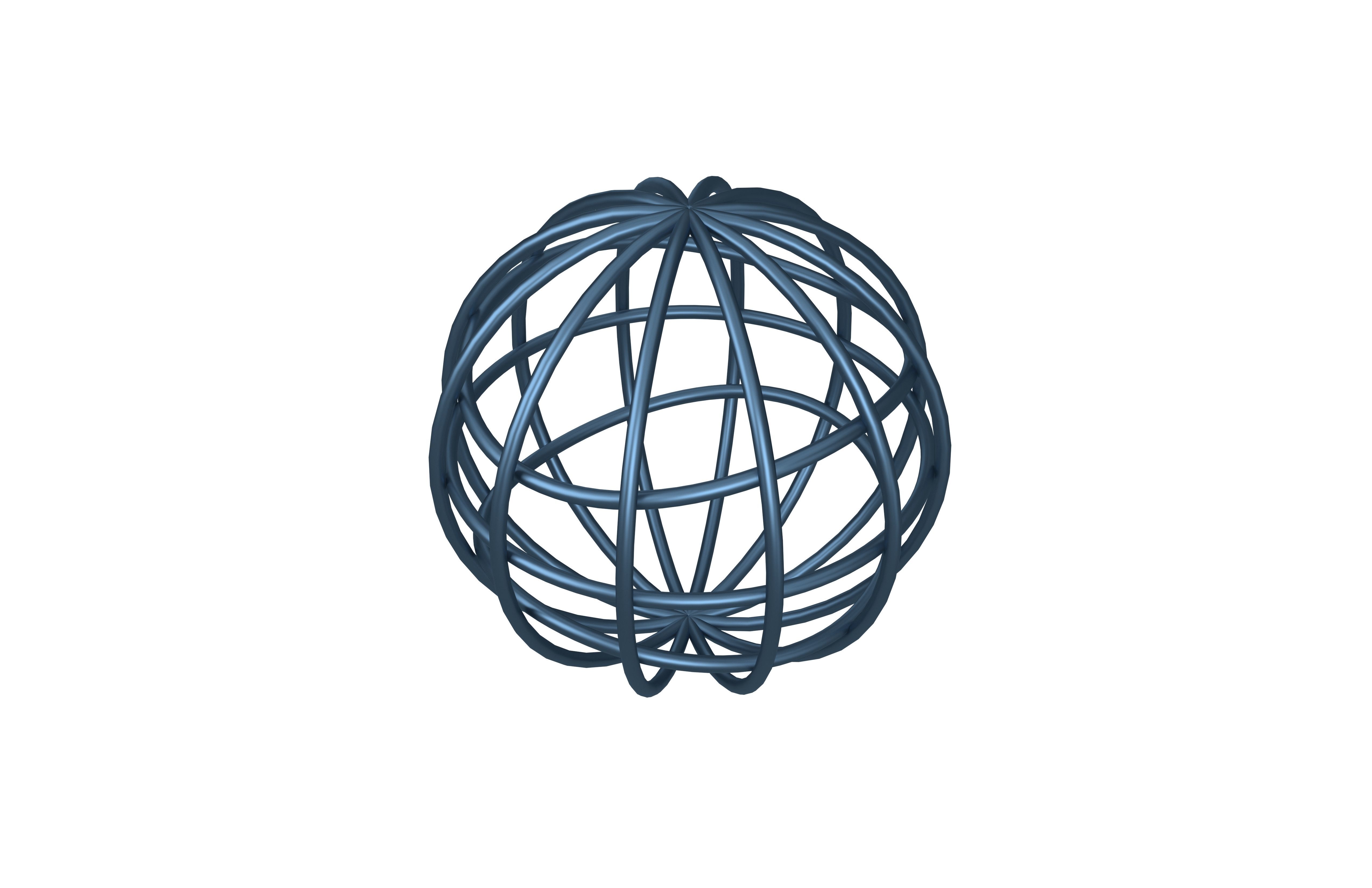 IOS 5 1 Globe with Meridians v1 002 Low-poly 3D model_1