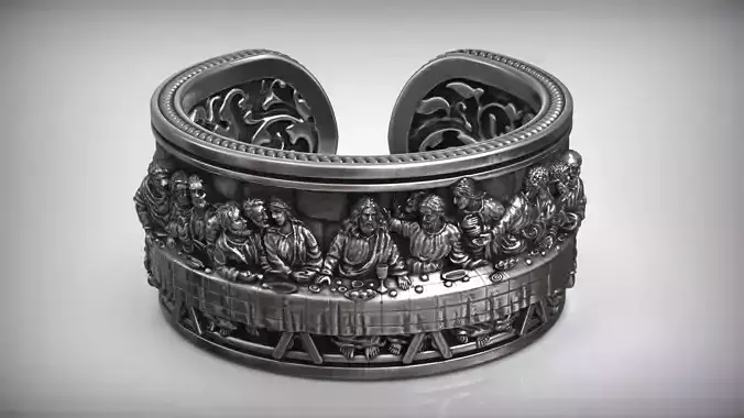 Leonardo The Last Supper Jesus Ring 3D print model
