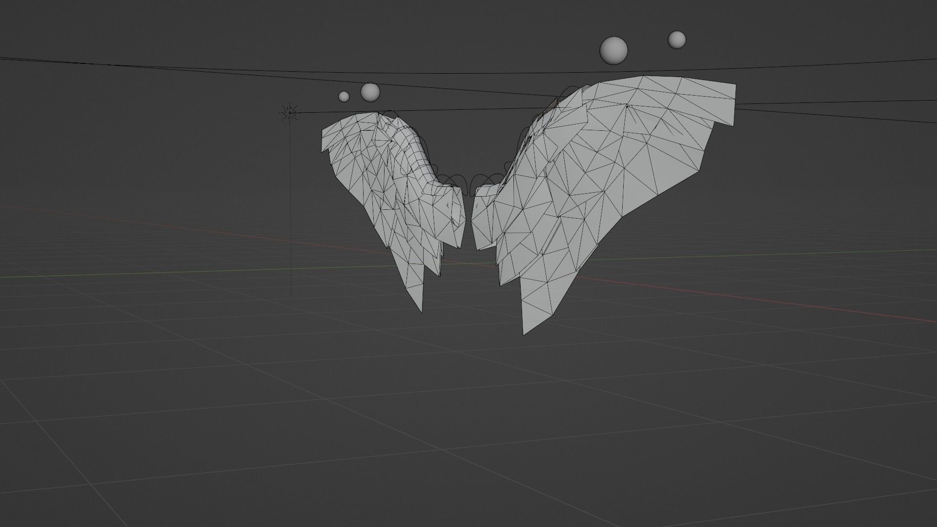 Wings cycles angel Low-poly 3D model_18
