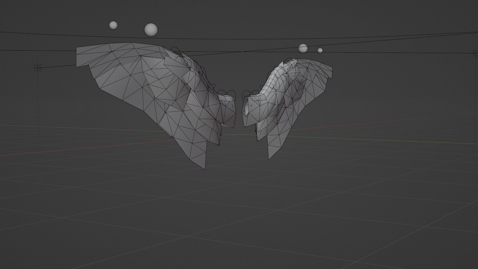 Wings cycles angel Low-poly 3D model_19