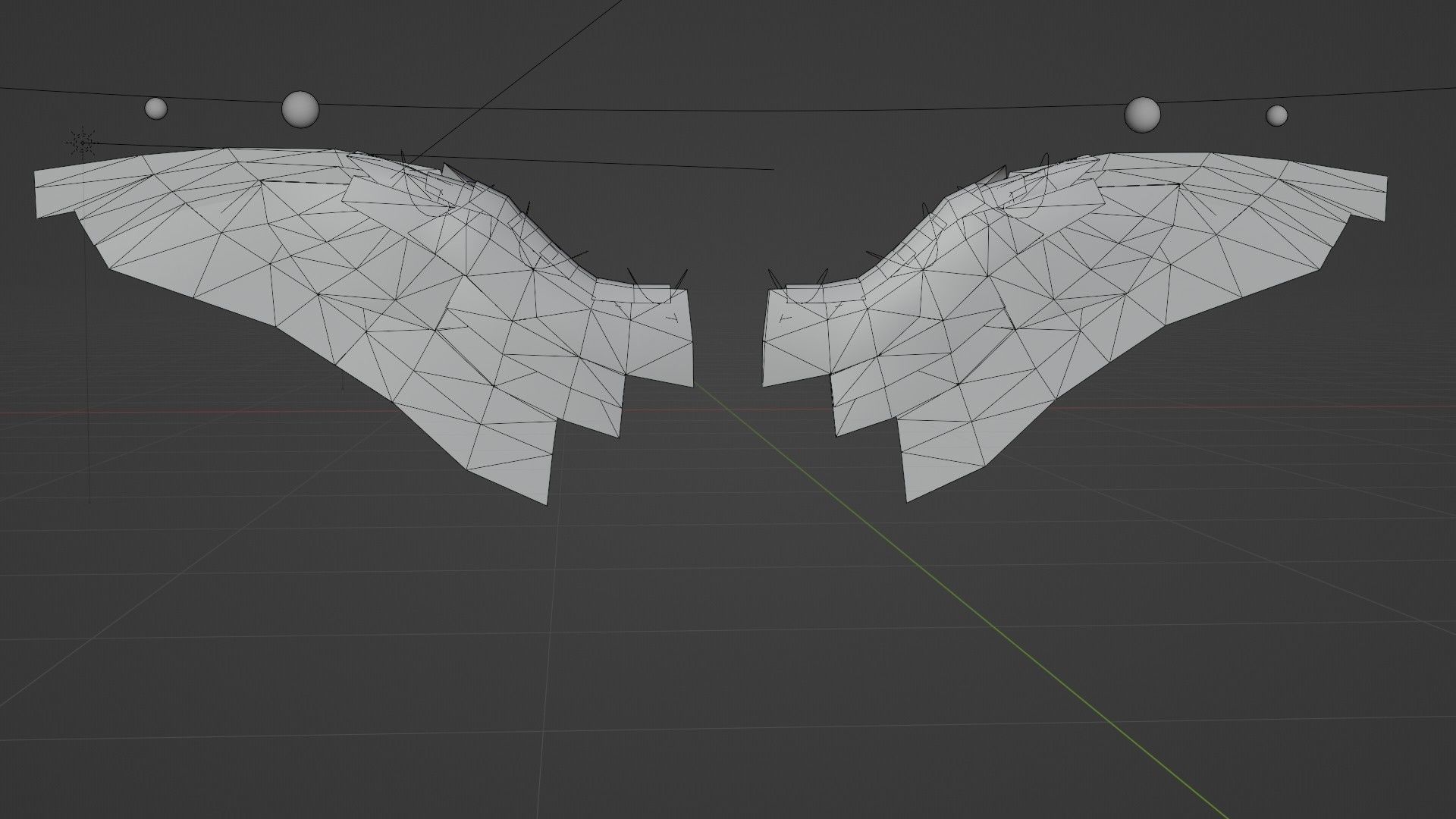 Wings cycles angel Low-poly 3D model_20