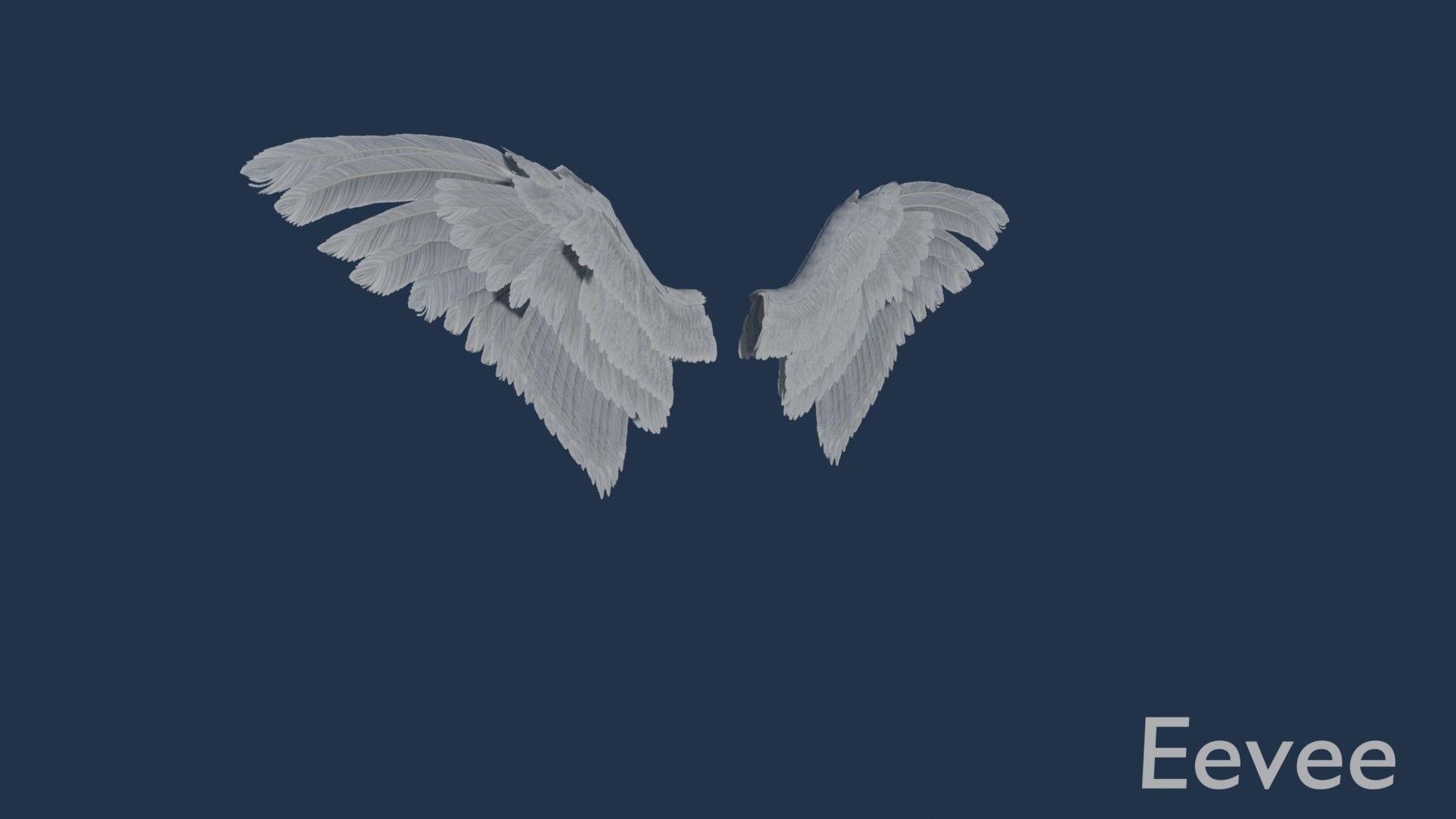 Wings cycles angel Low-poly 3D model_13