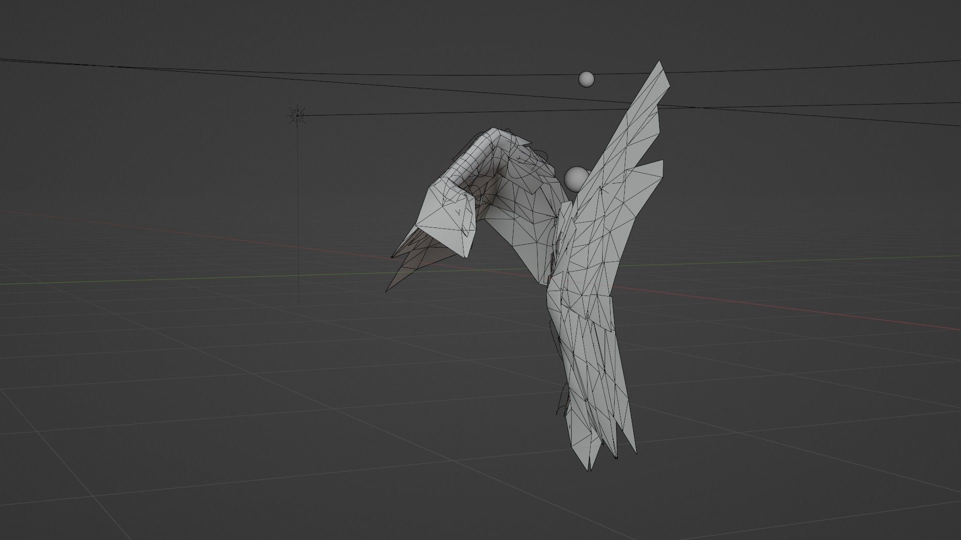Wings cycles angel Low-poly 3D model_22
