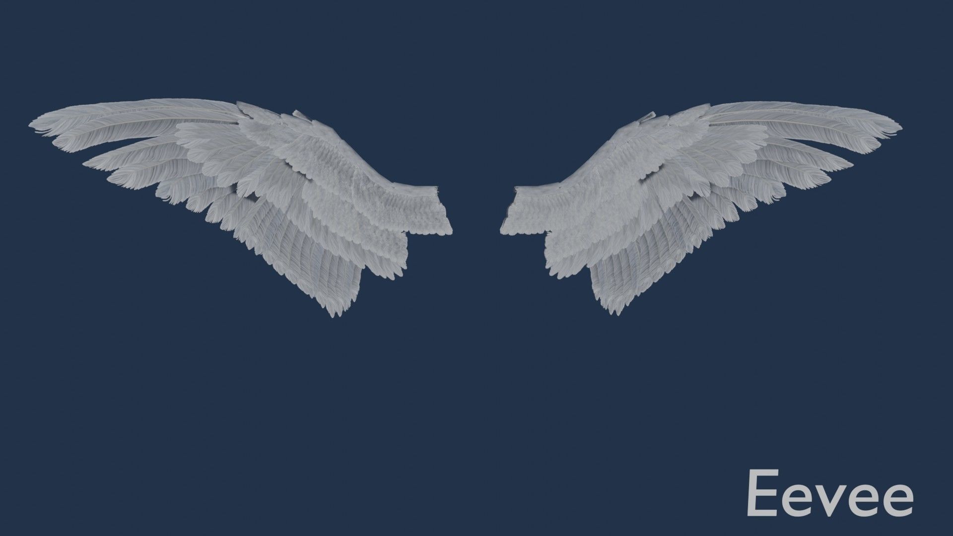 Wings cycles angel Low-poly 3D model_11