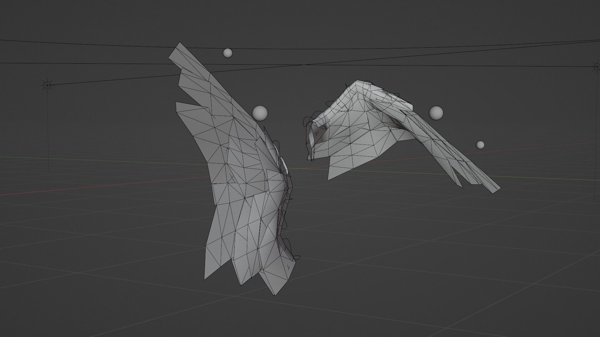 Wings cycles angel Low-poly 3D model_23
