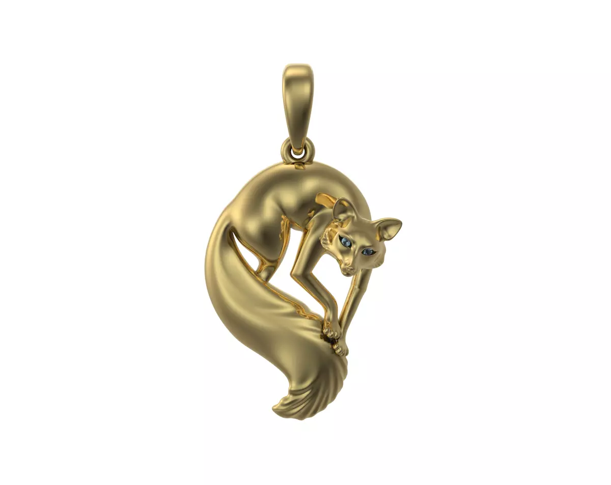 Fox pendant 3D print model