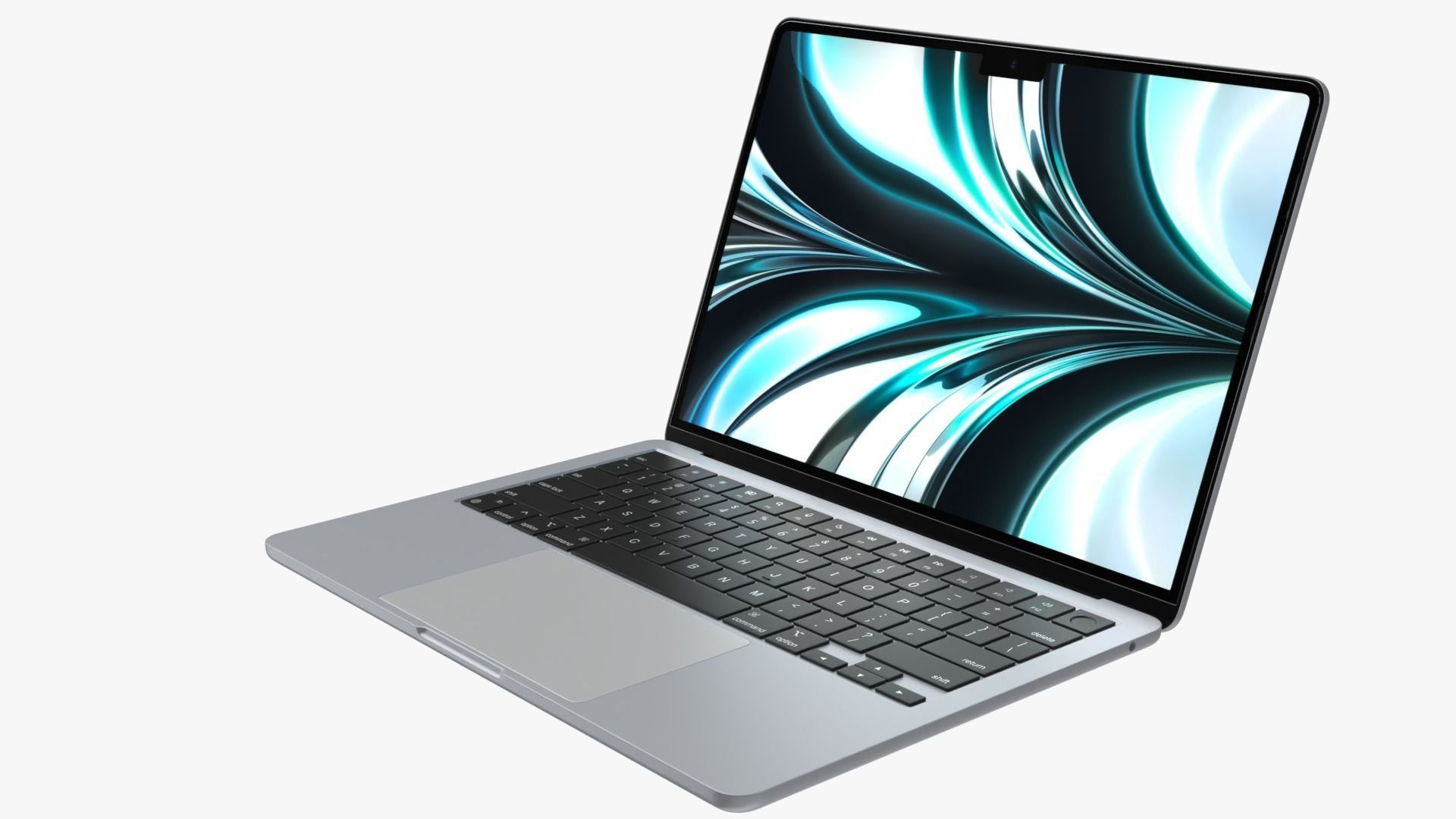 Apple MacBook Air M2 Silver 2022 3D model_3