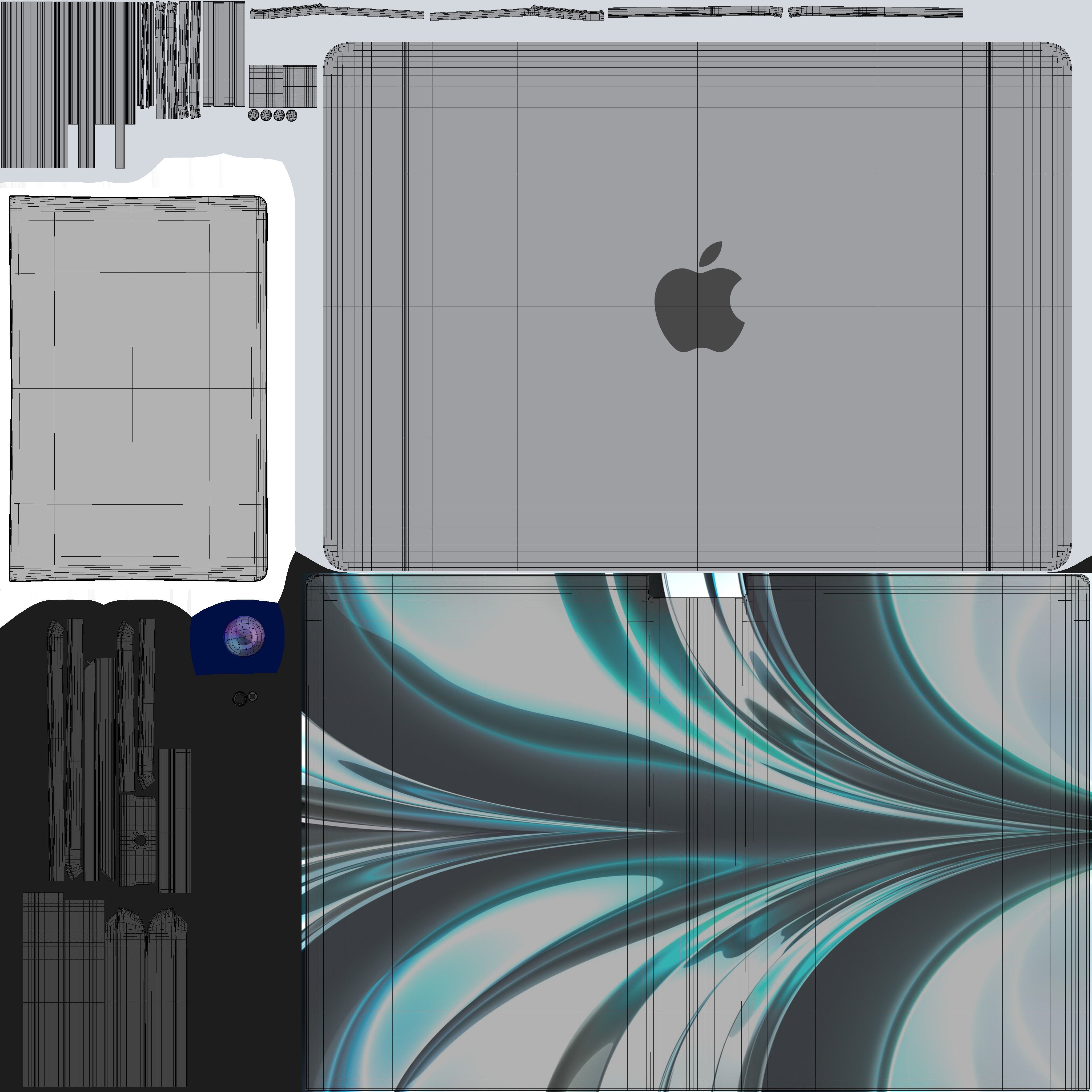 Apple MacBook Air M2 Silver 2022 3D model_11