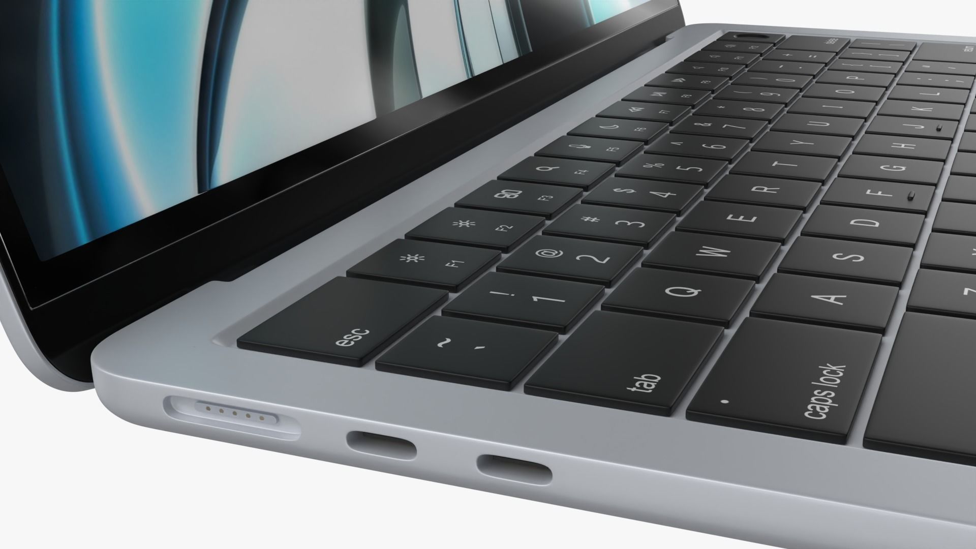 Apple MacBook Air M2 Silver 2022 3D model_5