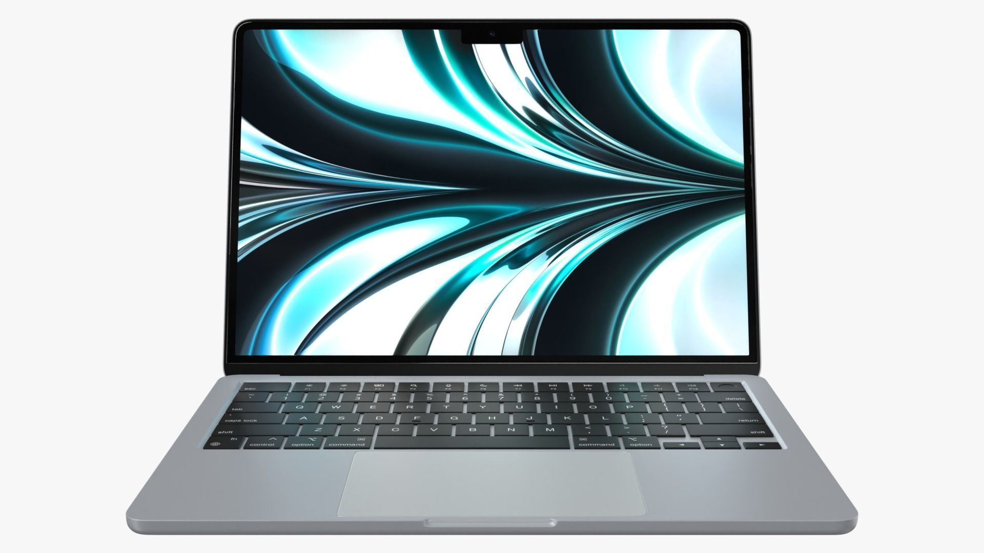 Apple MacBook Air M2 Silver 2022 3D model_2