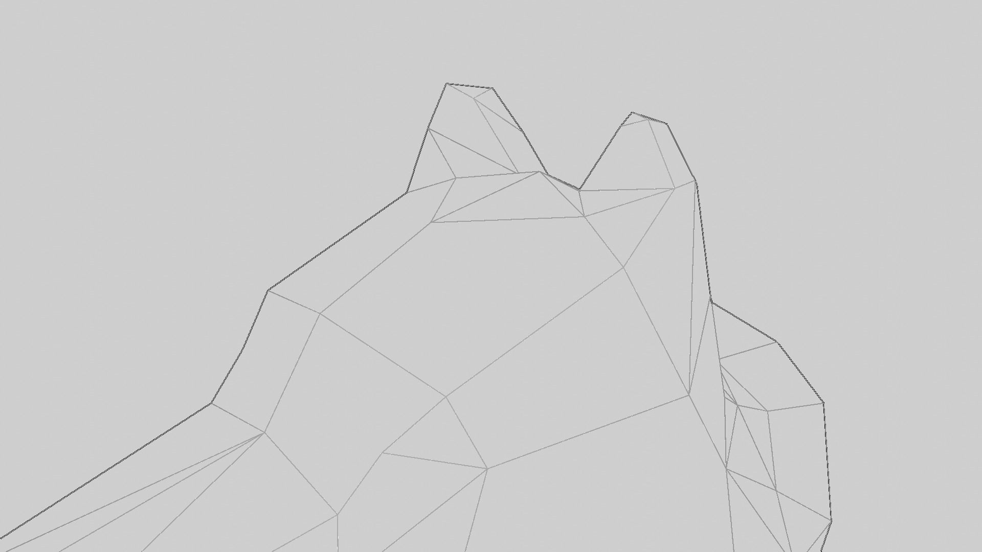 Low-Poly Wall Mounted Wolf Head 3D print model_23