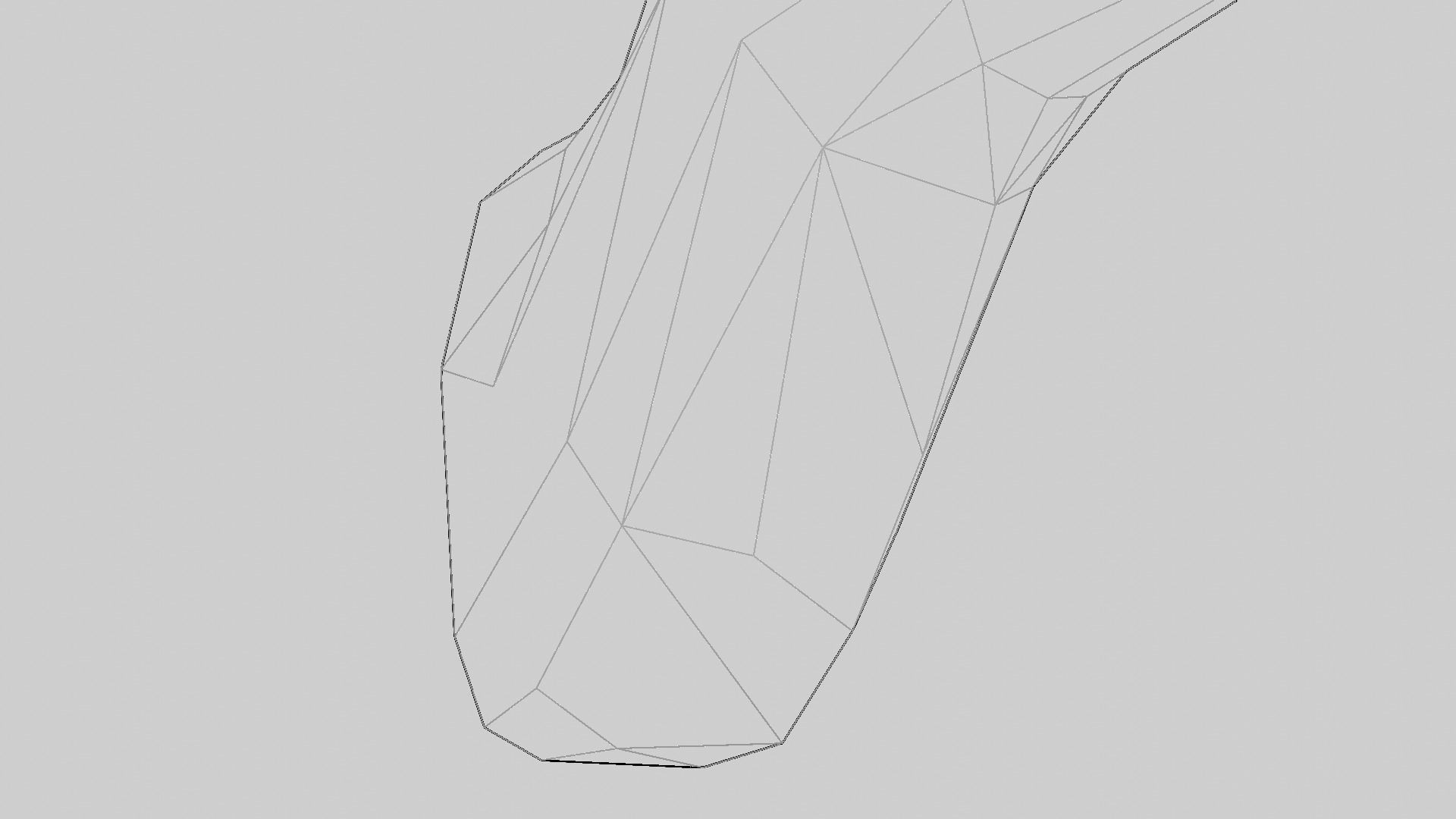 Low-Poly Wall Mounted Wolf Head 3D print model_20