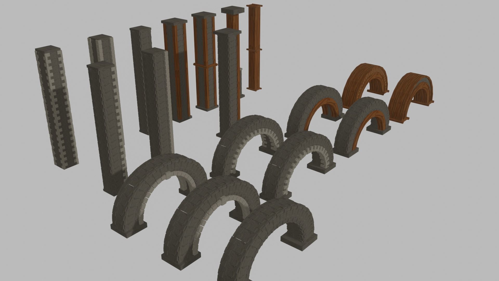 Stylized Modular Environment Kit 3D model_10