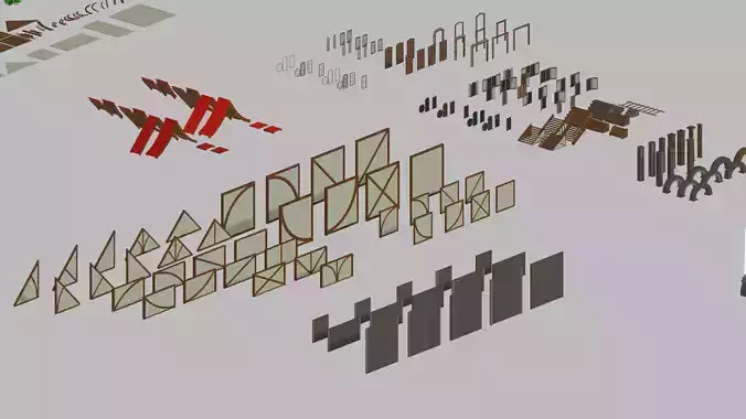 Stylized Modular Environment Kit 3D model