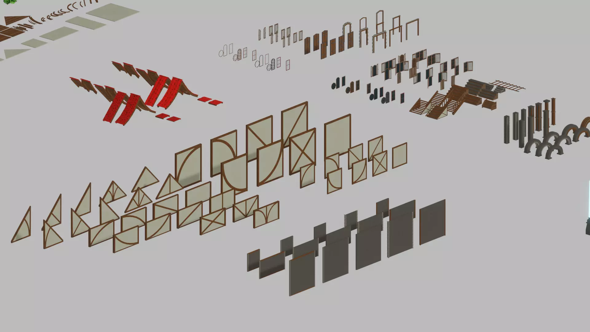 Stylized Modular Environment Kit 3D model_0