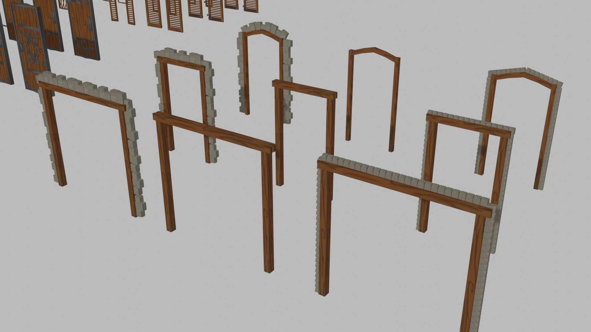 Stylized Modular Environment Kit 3D model_6